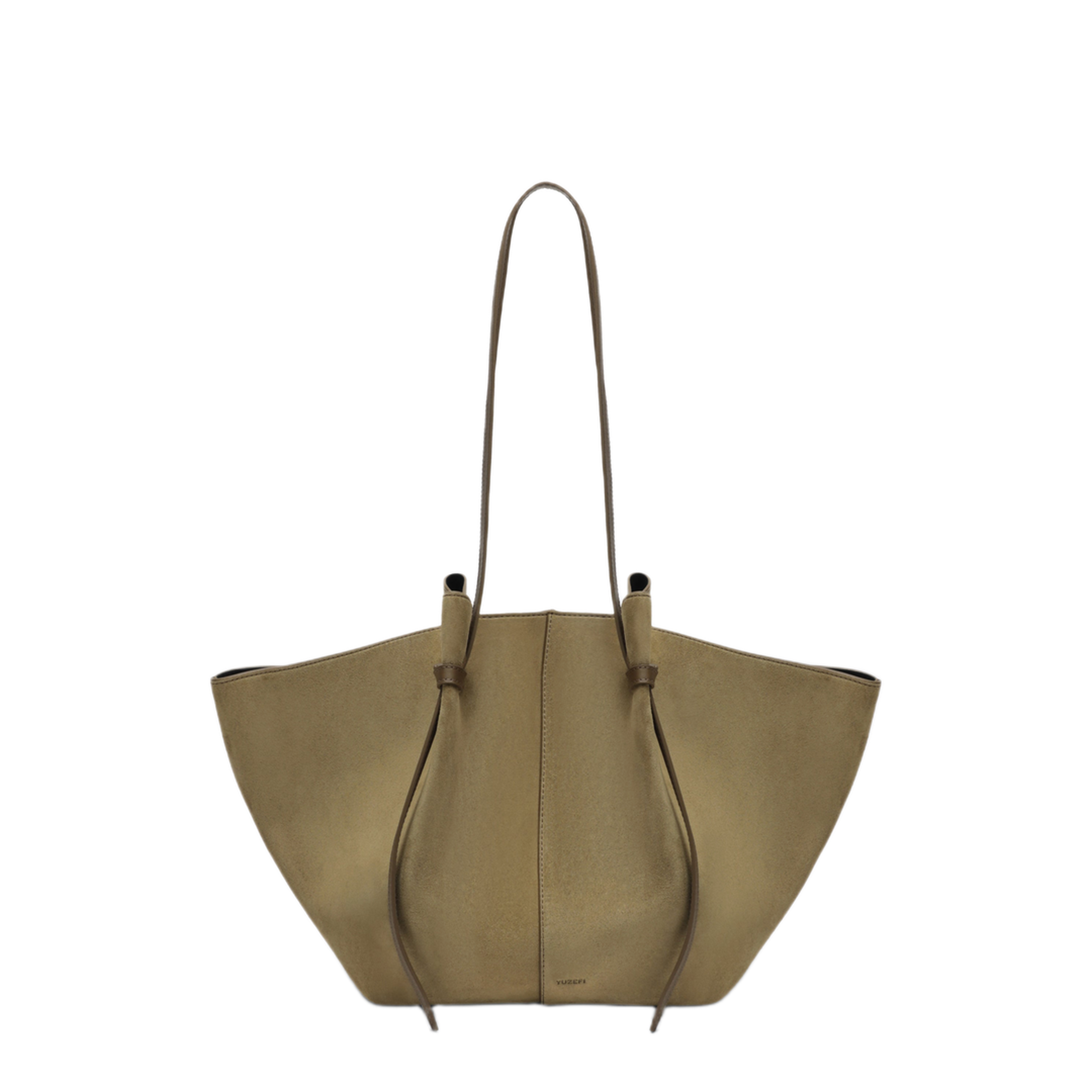 MAYFEYR - Yuzefi - Large Mochi Bag In Fennel Suede Leather - LARGEMOCHISUEFE