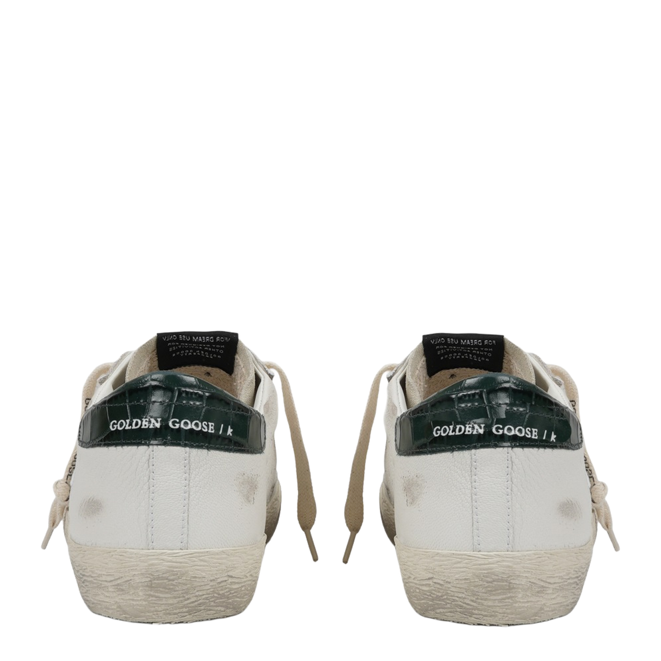 Super Star Nappa Upper Suede Toe and Tongue Leather Star Printed Leather Heel