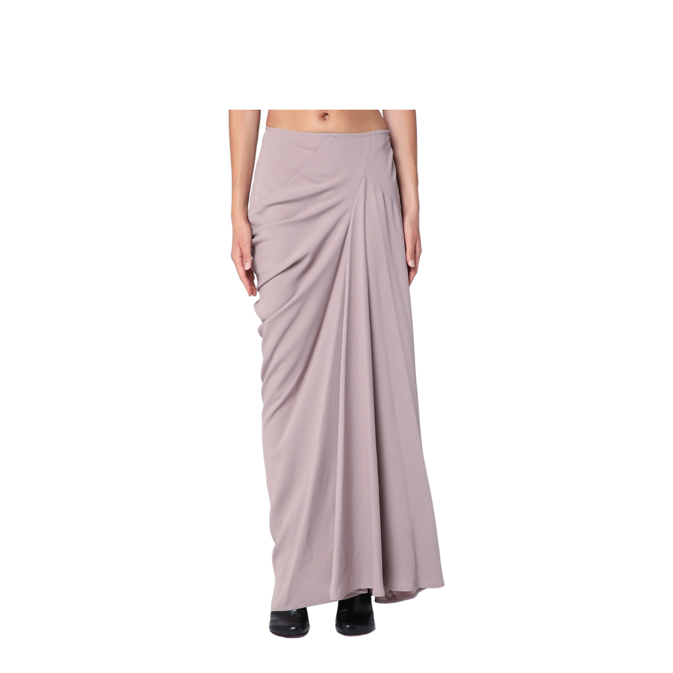 Pink Long Draped Skirt