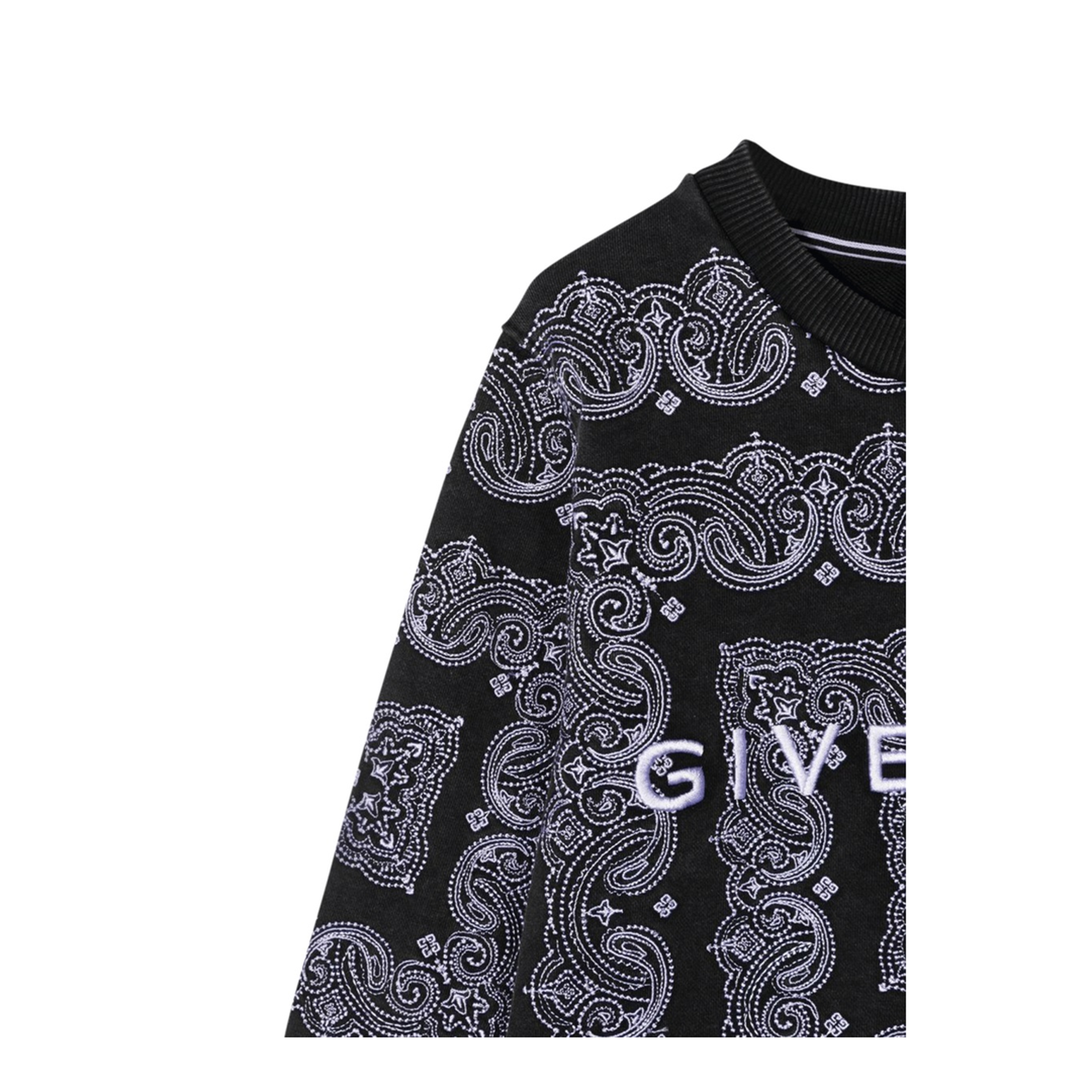 Crewneck Sweatshirt Patterned Print and Logo