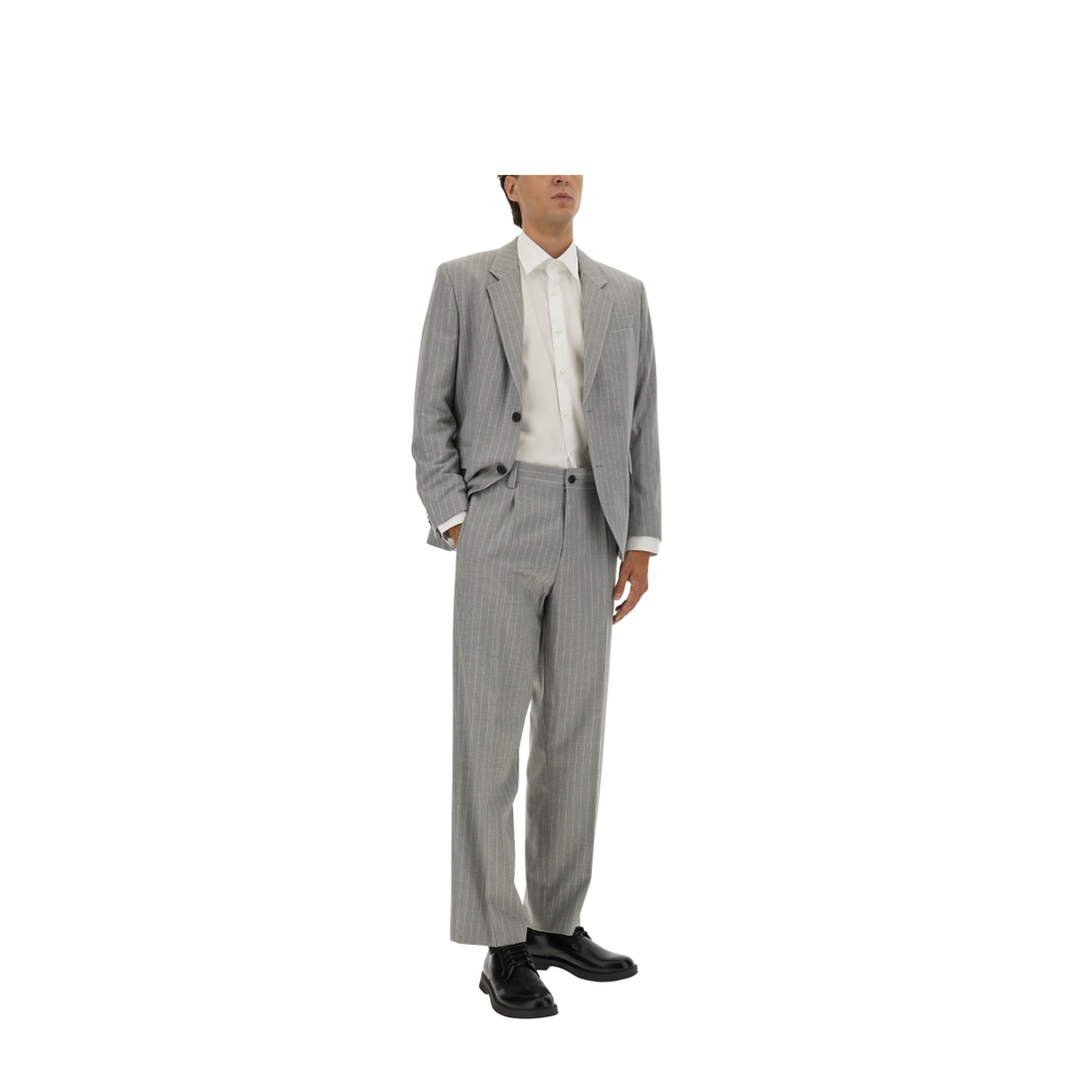 Slim Fit Suit with Striped Pattern