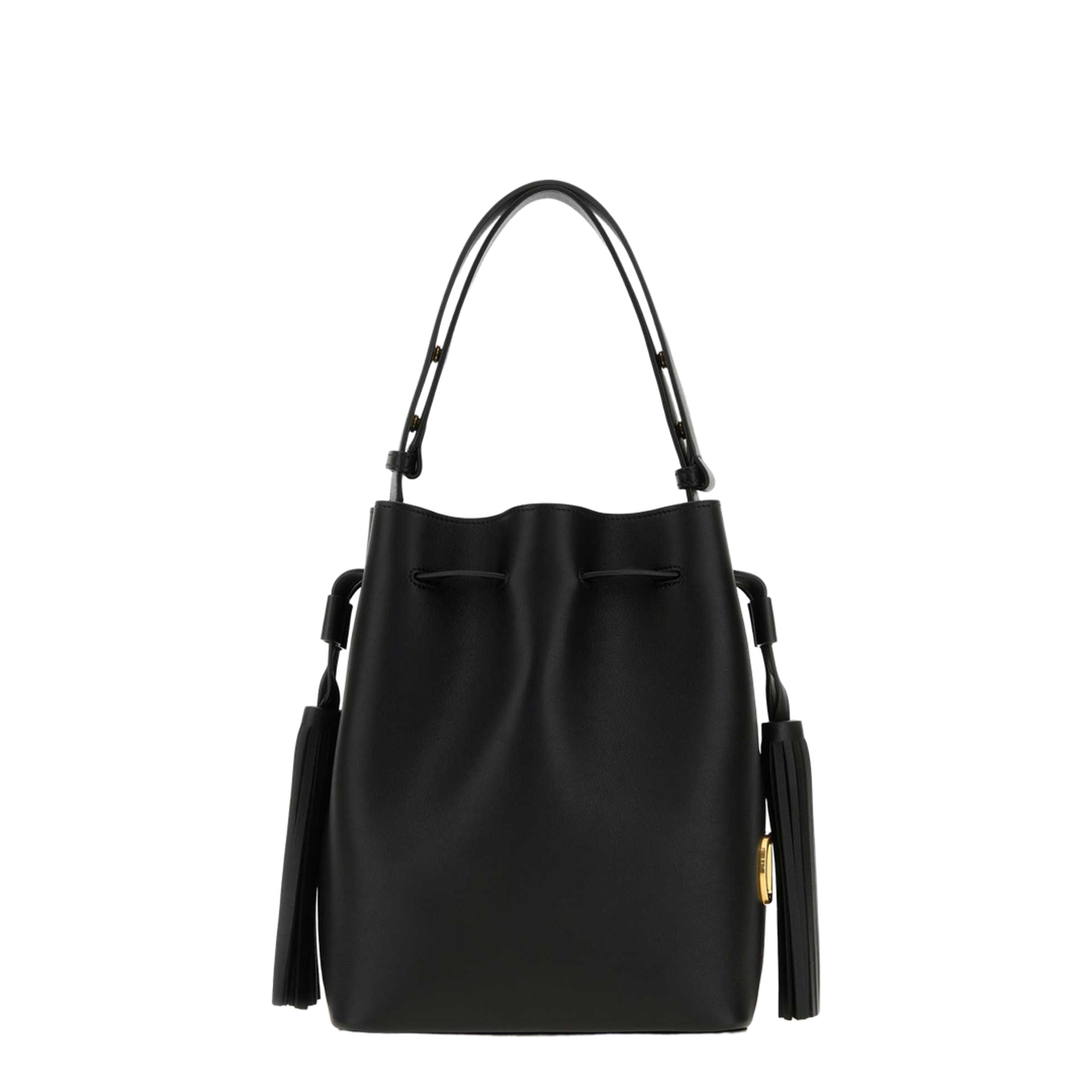 Vlogo Signature Bucket Bag Leather Black