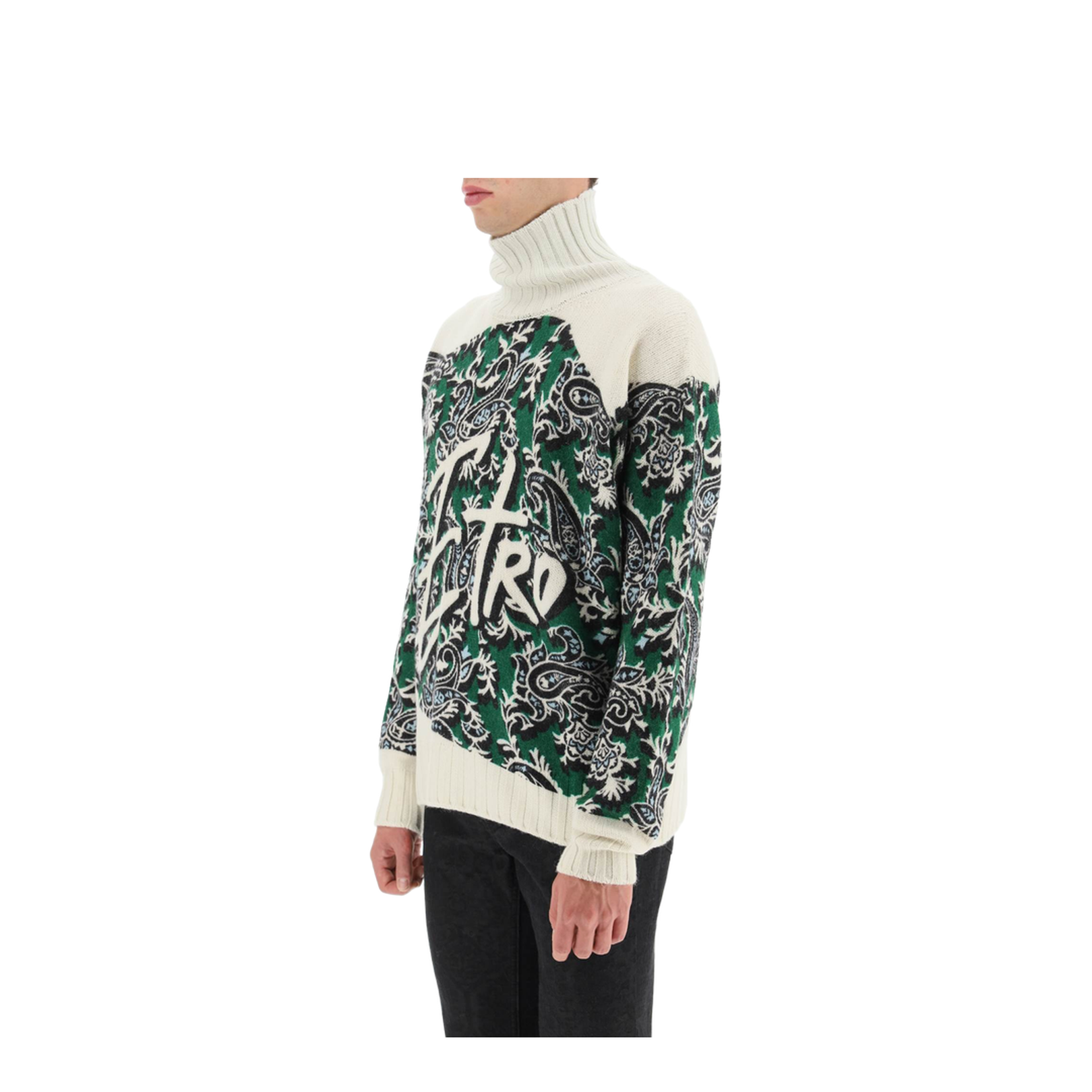 Jersey With Logo And Paisley Print