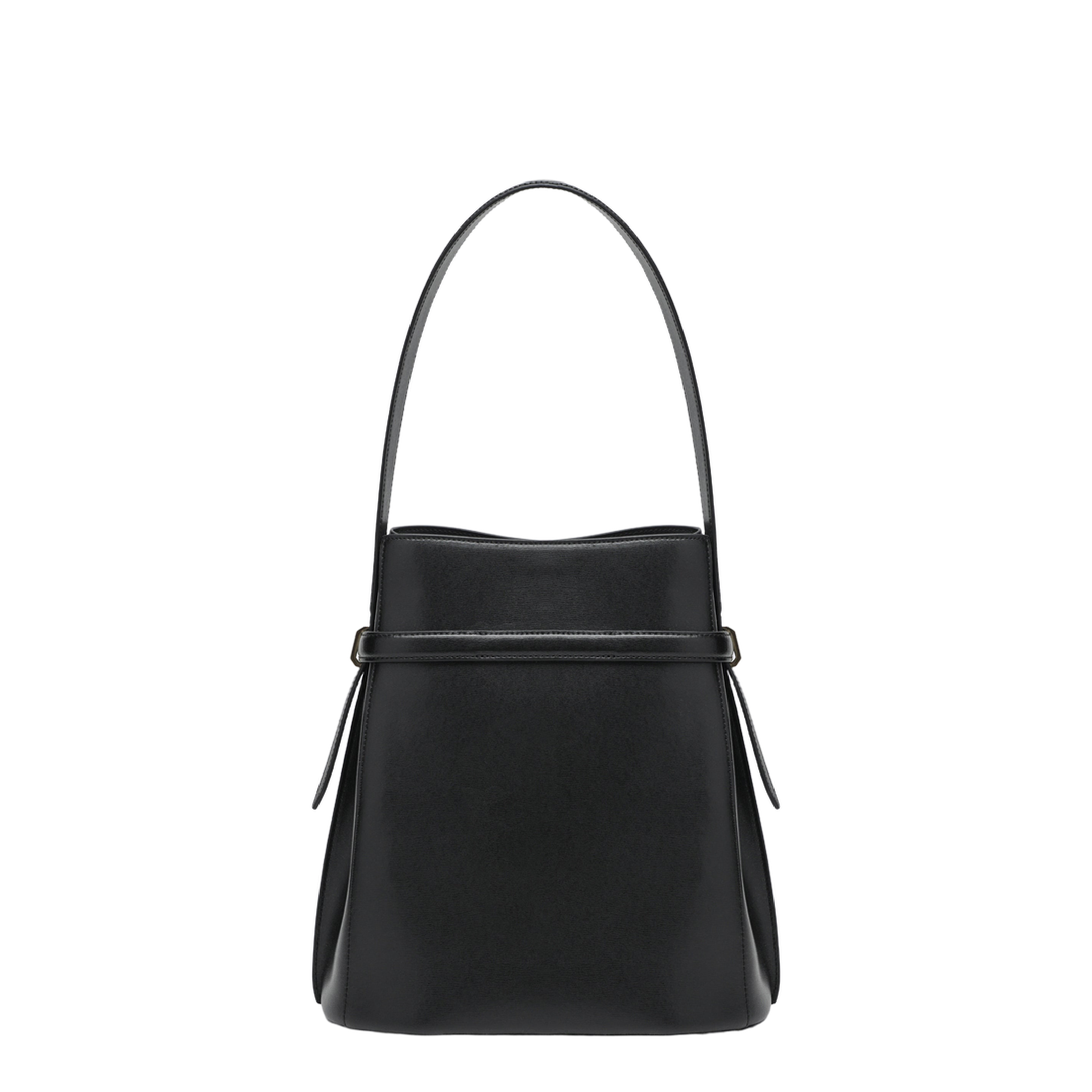 MAYFEYR - Toteme - Black Leather Bucket Bag With Strap - 244-WAL0048LE0025001