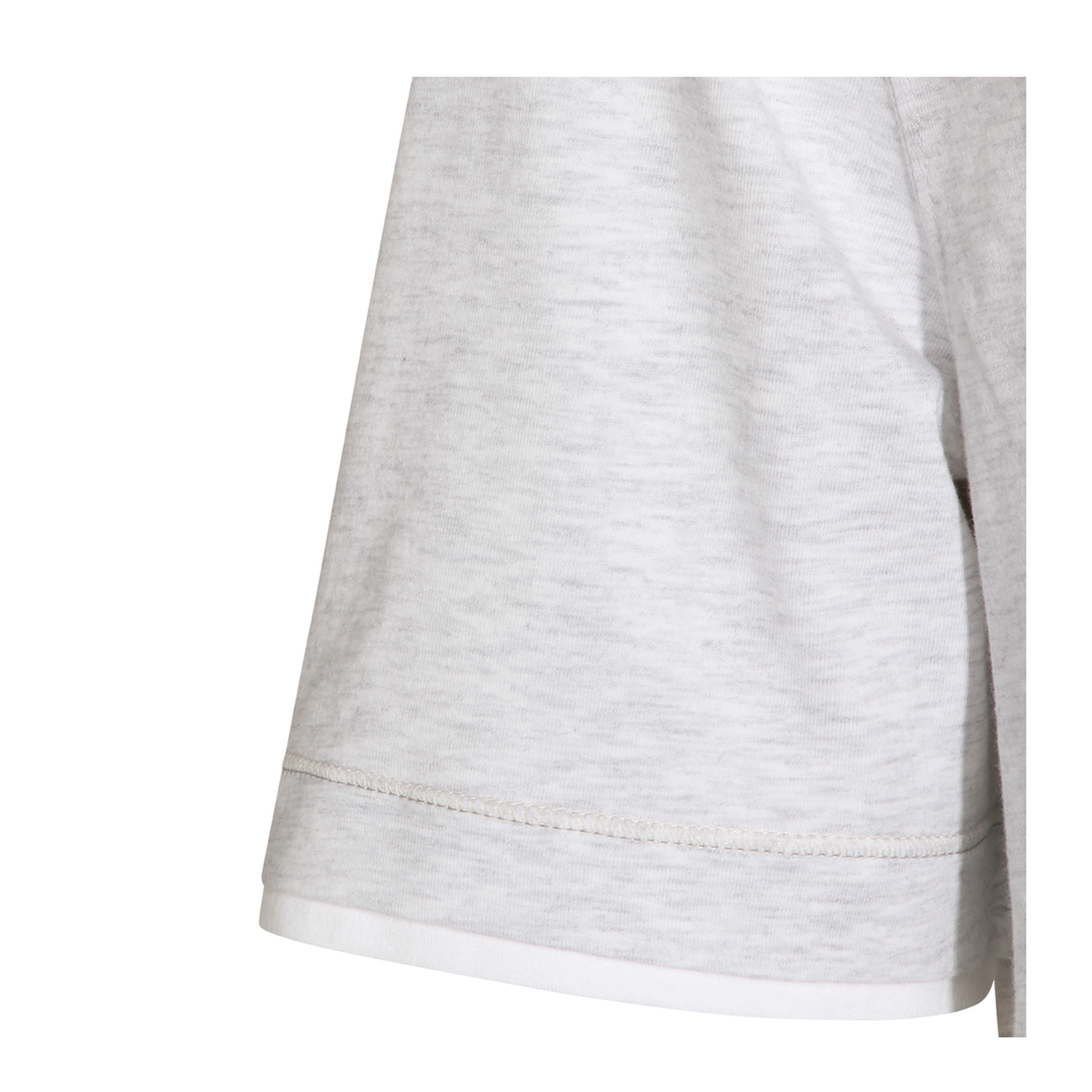 T-Shirt with Faux-Layering in Pearl Grey