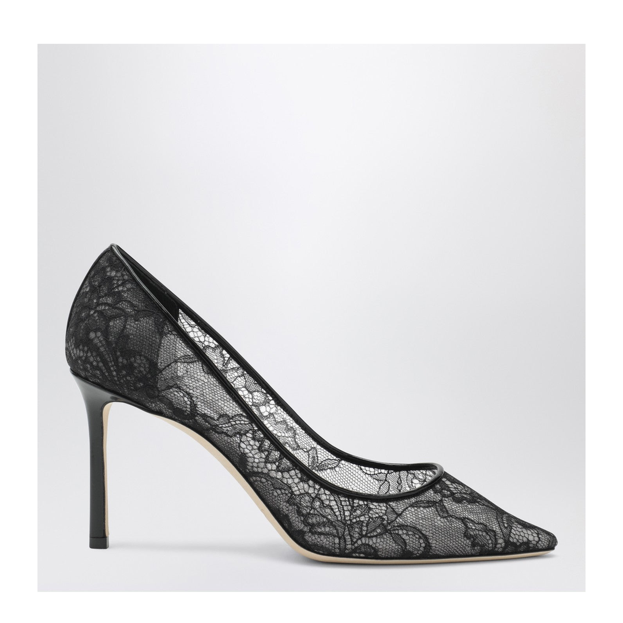 Romy 85 Pumps in Lace with Logo