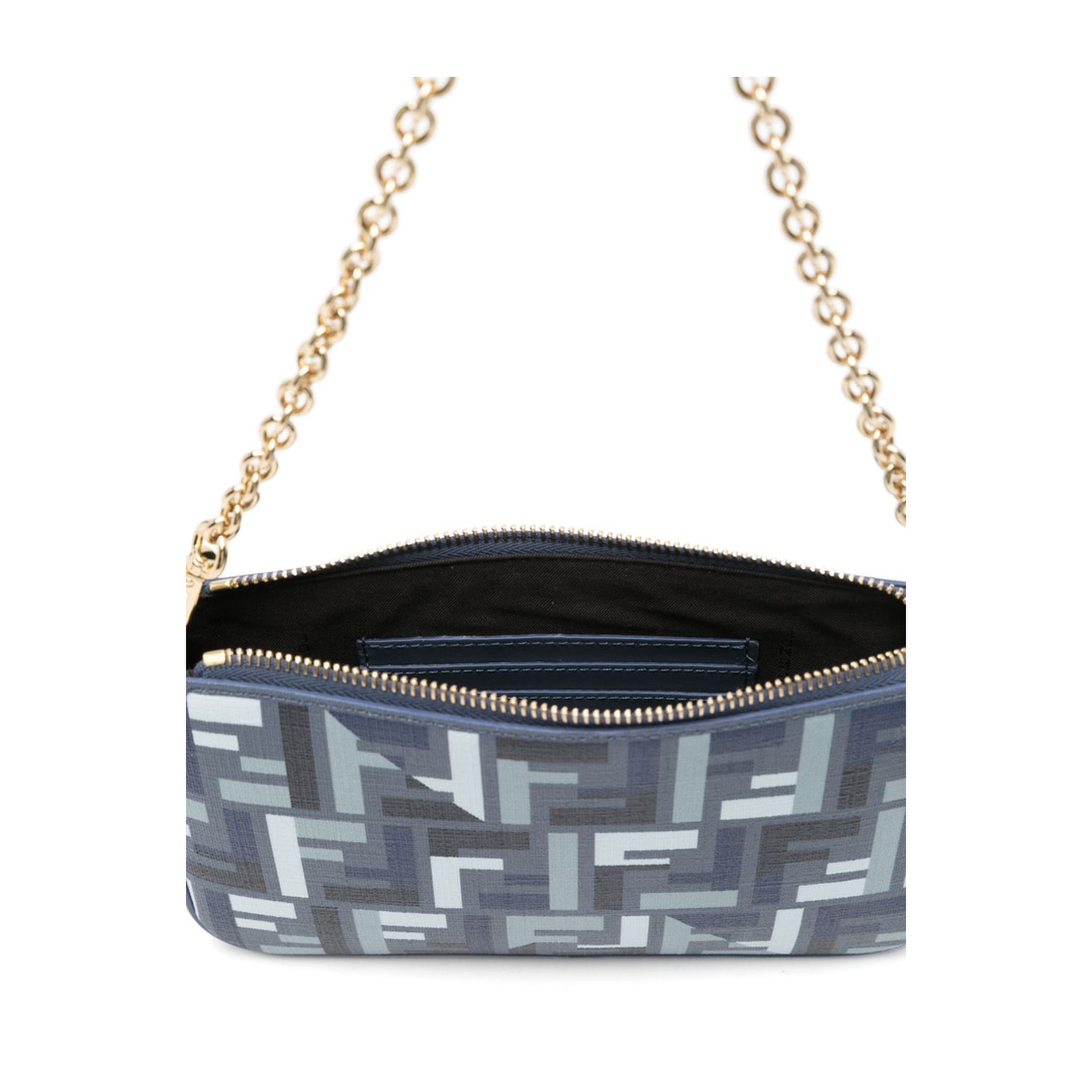 Baguette Canvas Clutch - Navy Blue