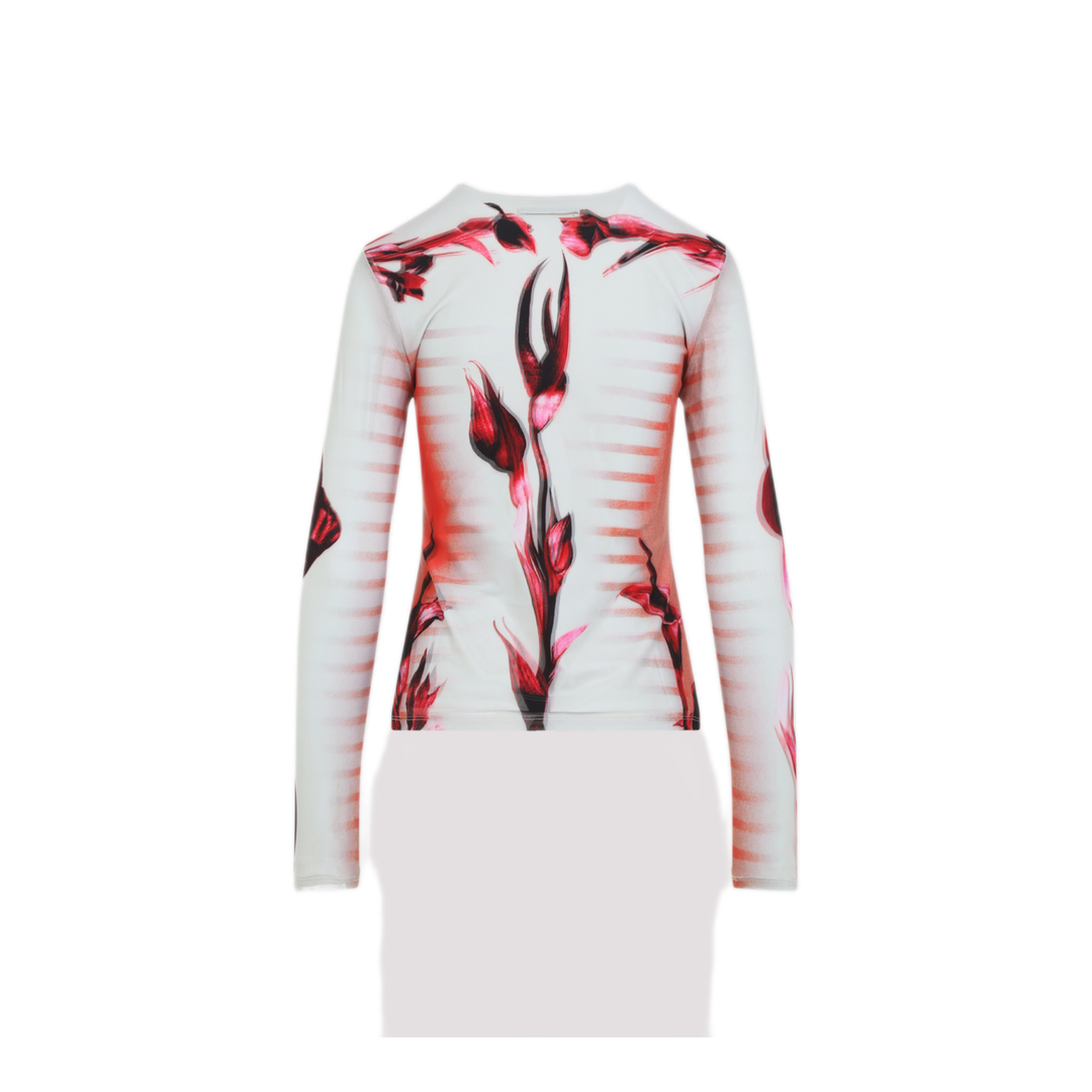 MAYFEYR - Jean Paul Gaultier - Layered Long Sleeves Top Printed Flower Body Morphing Mariniere - 2533FTO264T581422030422030