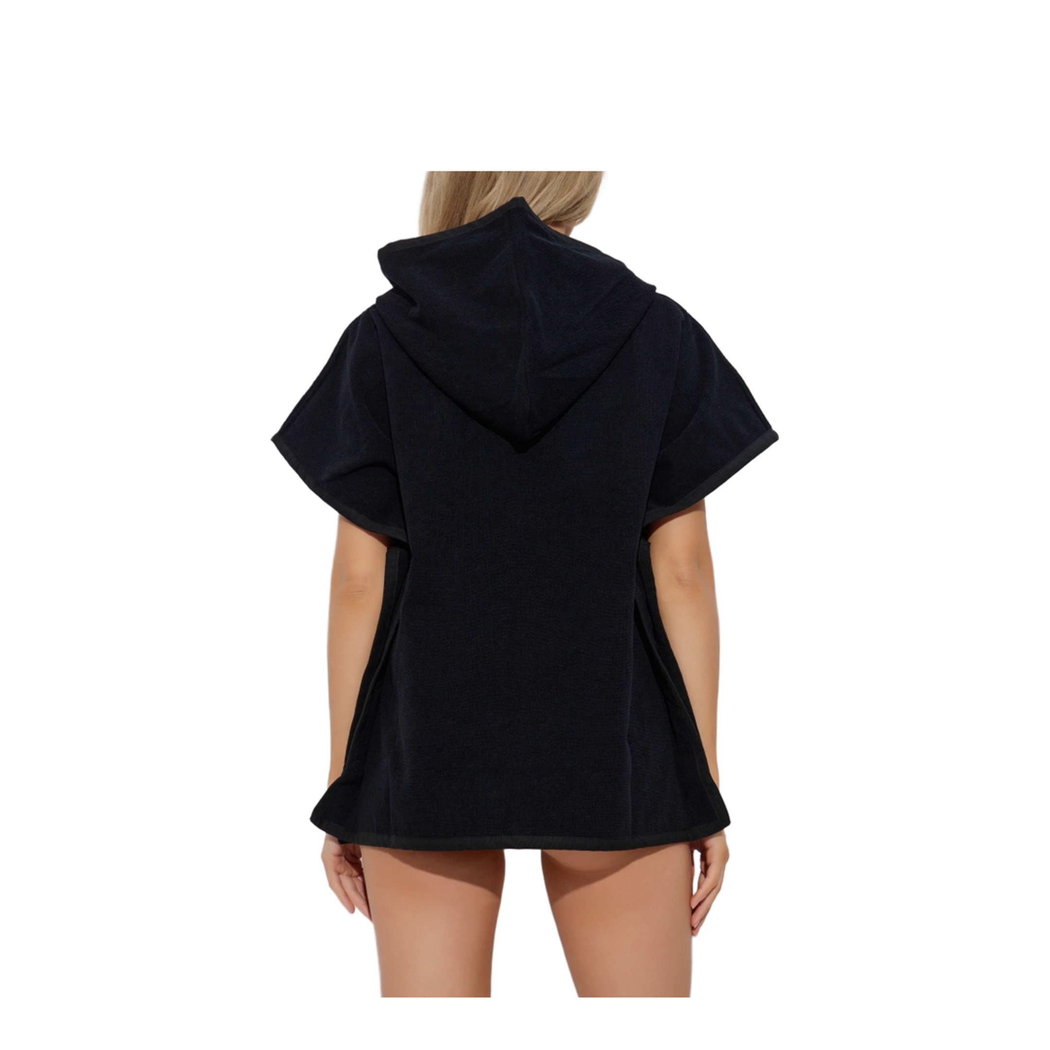Cotton Poncho Black