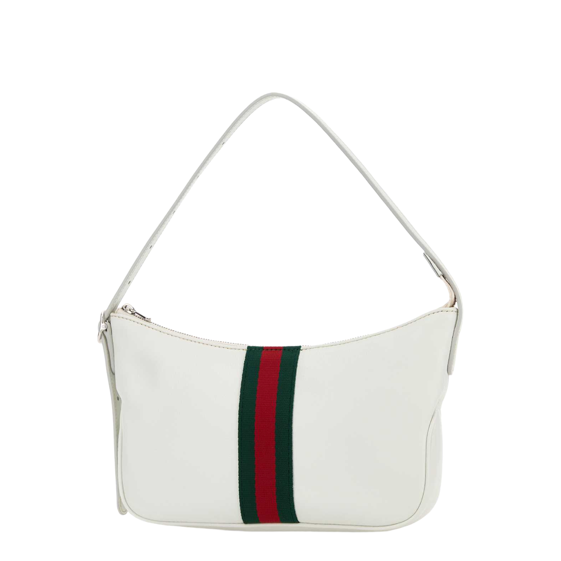 Lunetta Small Crossbody Bag in White Leather