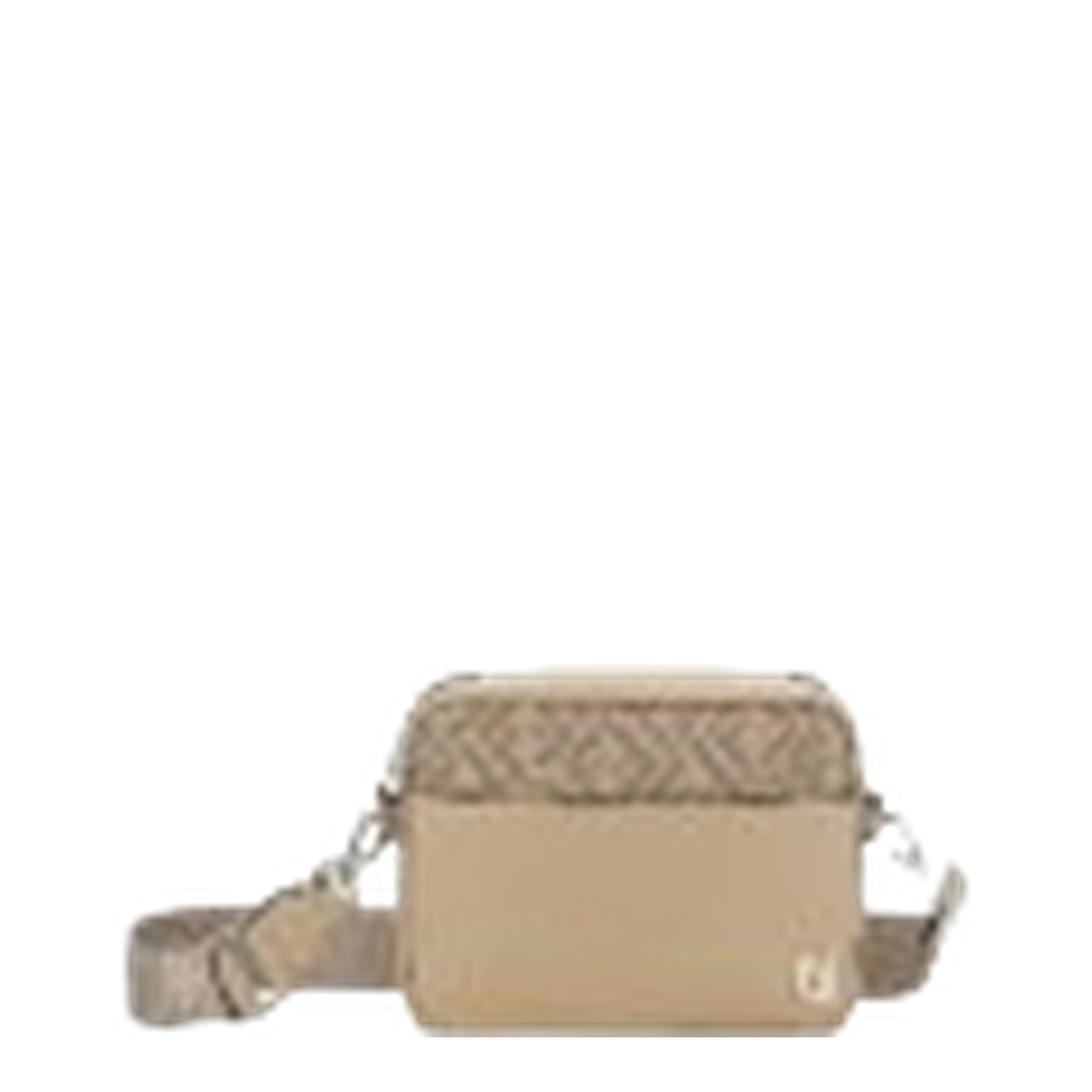 Squared Camera Case Fabric Beige
