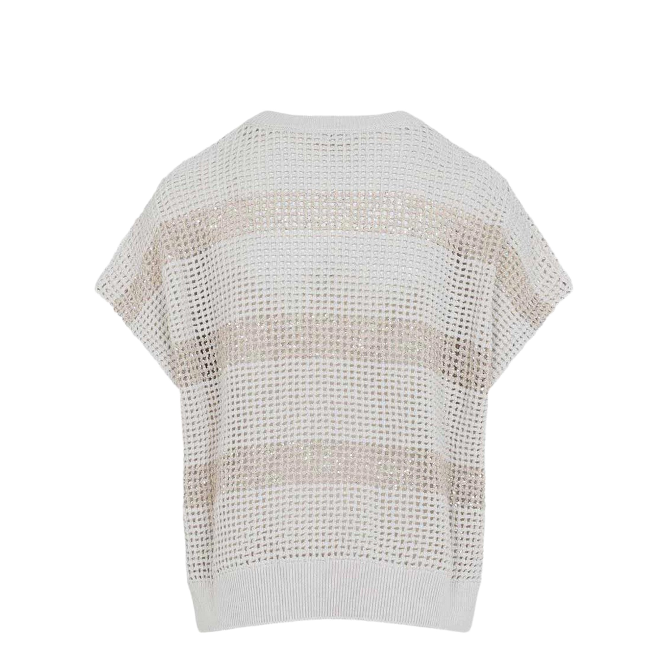 Knit Striped Sweater Ivory
