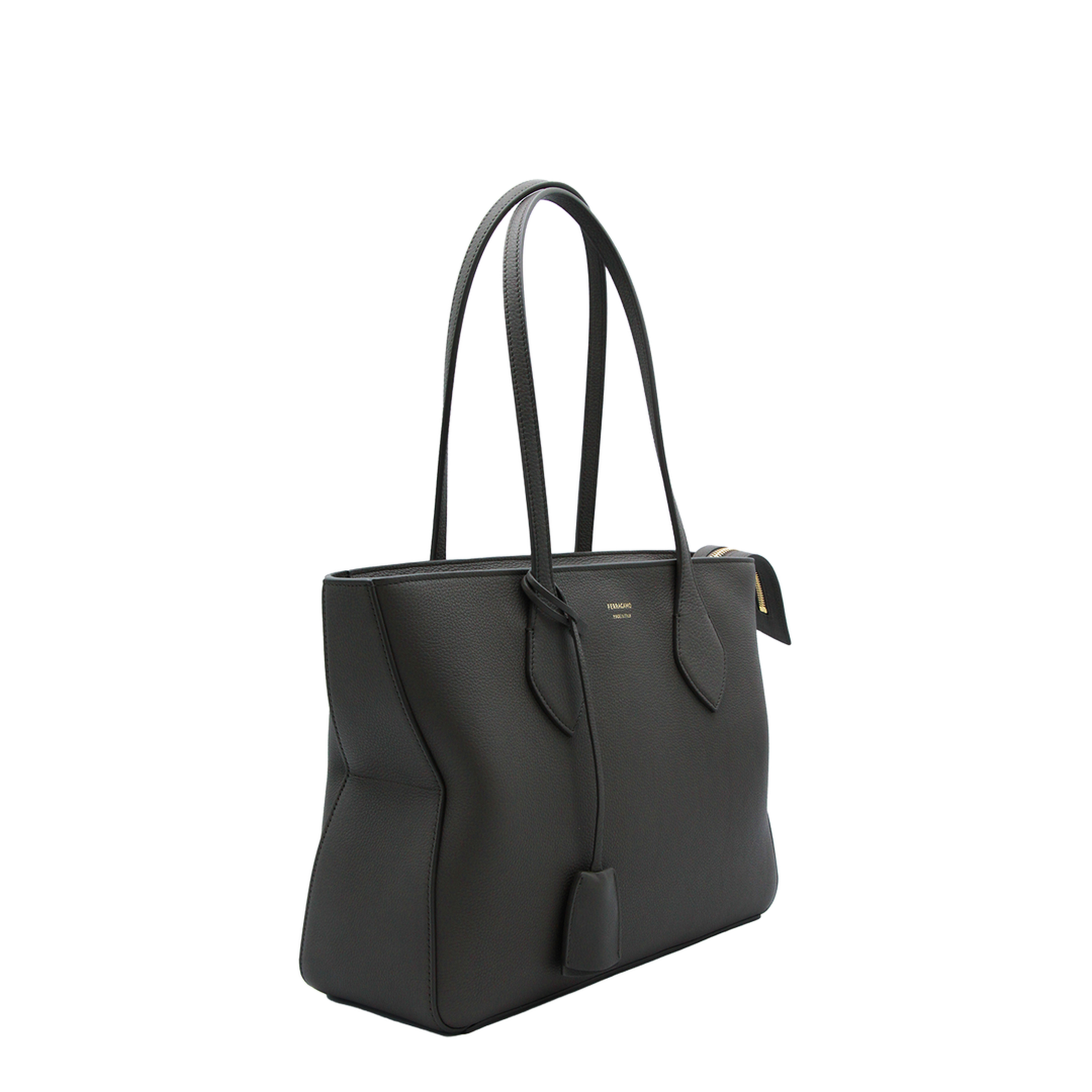 Star Tote Small Calfskin Tote - Black