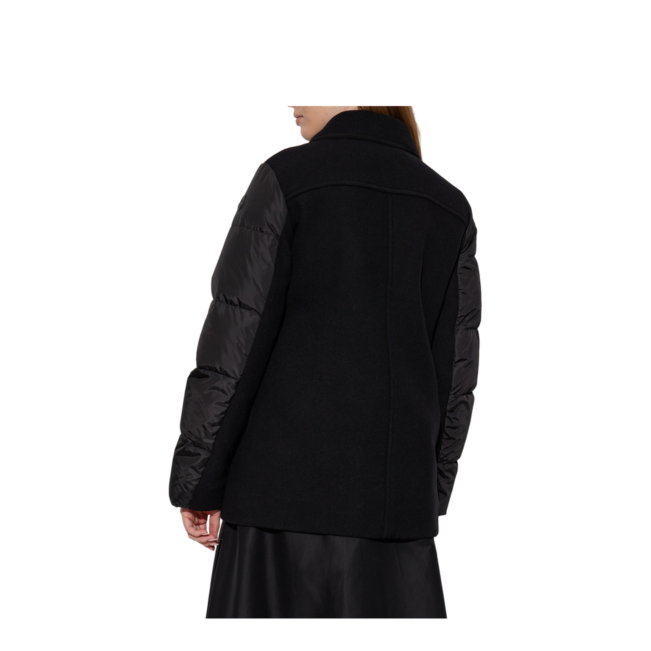 Black Chaillo Wool Down Coat
