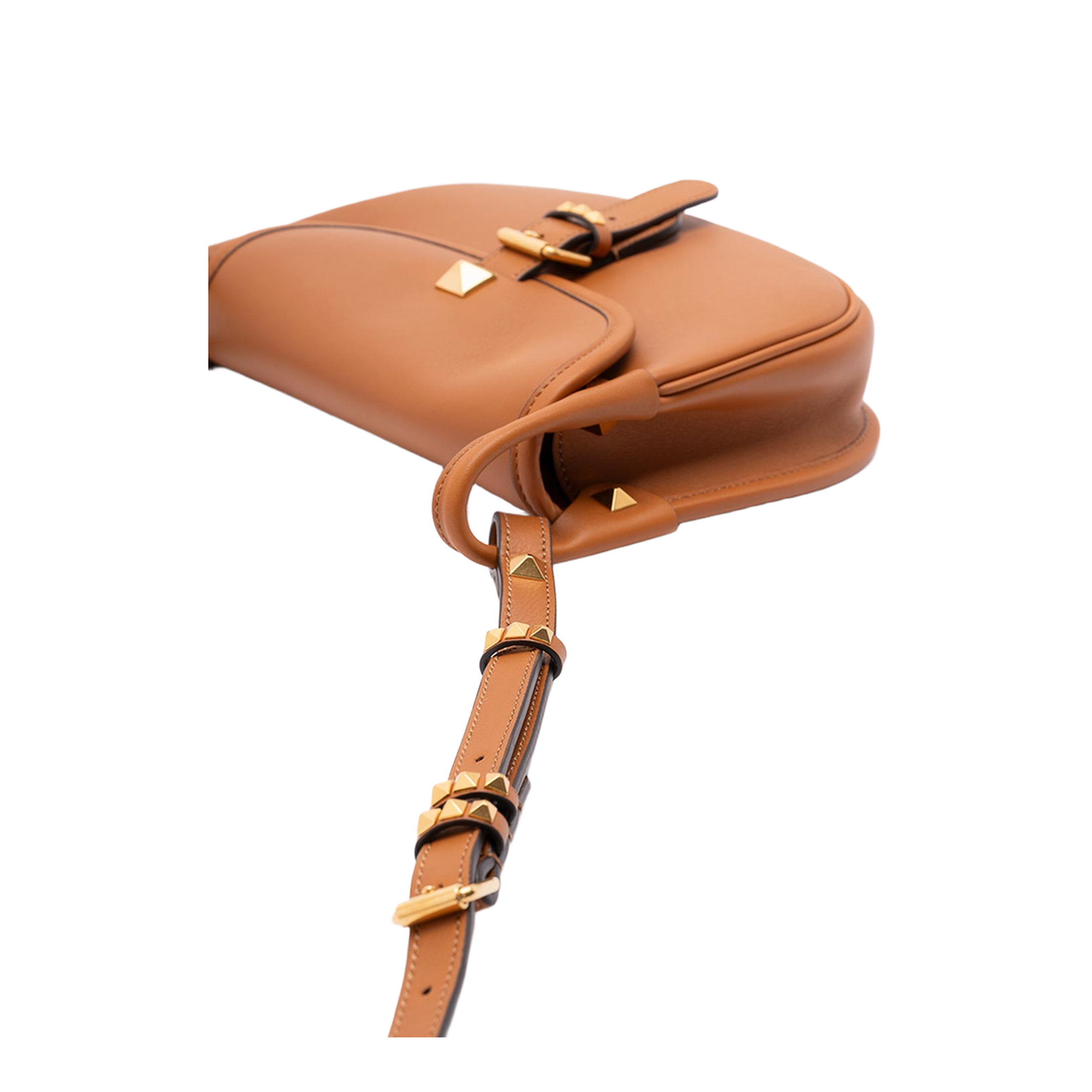 Caramel Leather Flaneuse Crossbody Bag