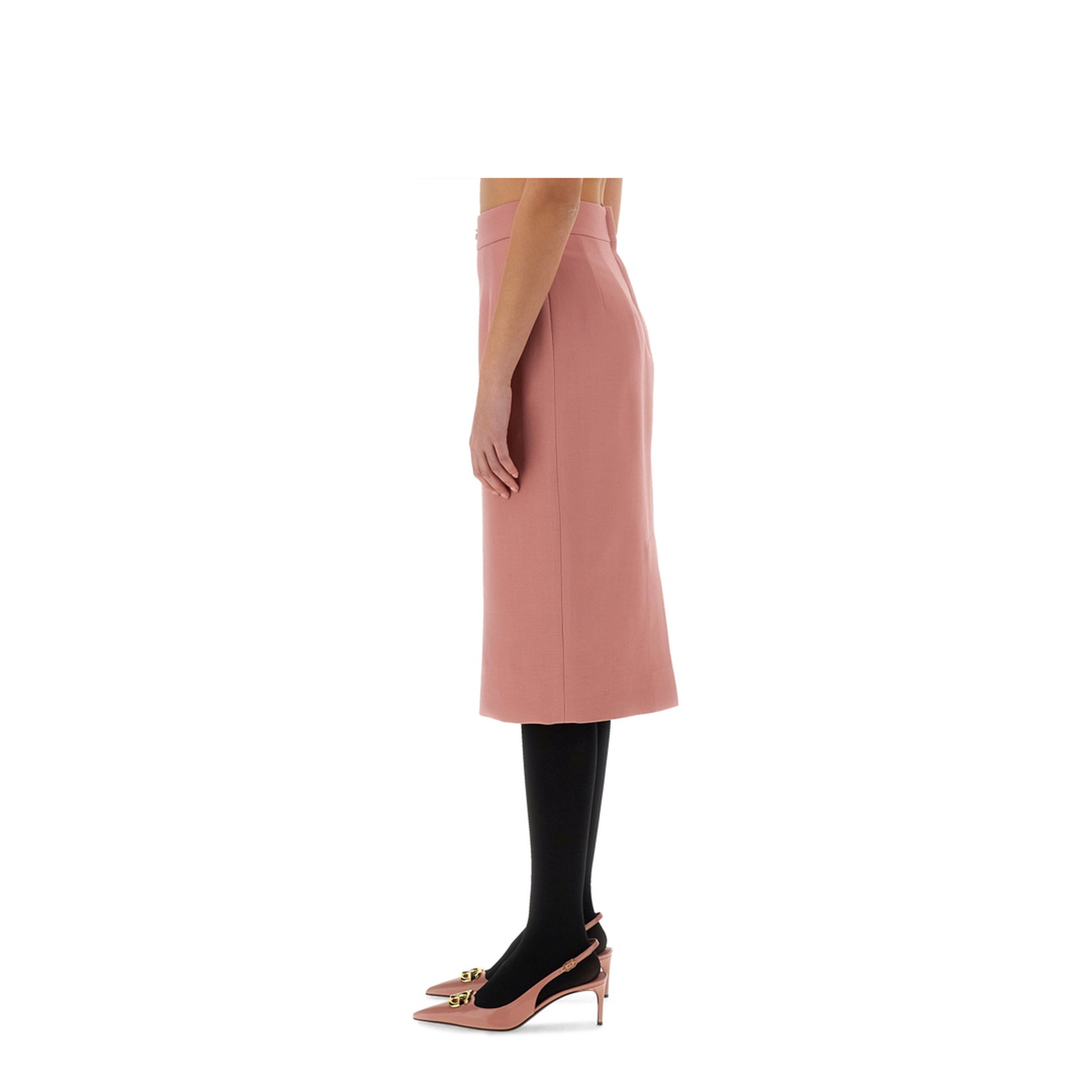 Logo Longuette Pencil Skirt