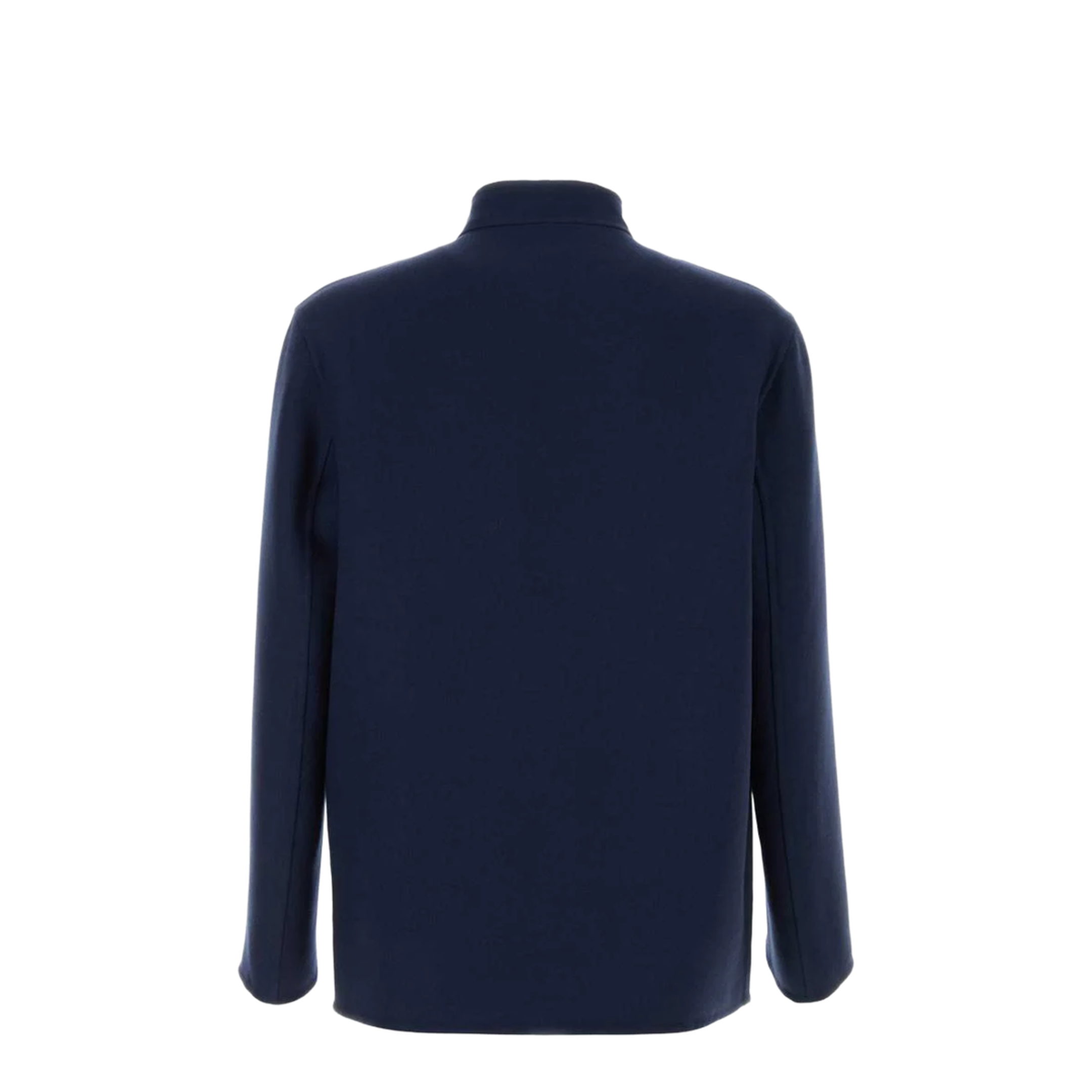 Navy Blue Wool Blend Jacket