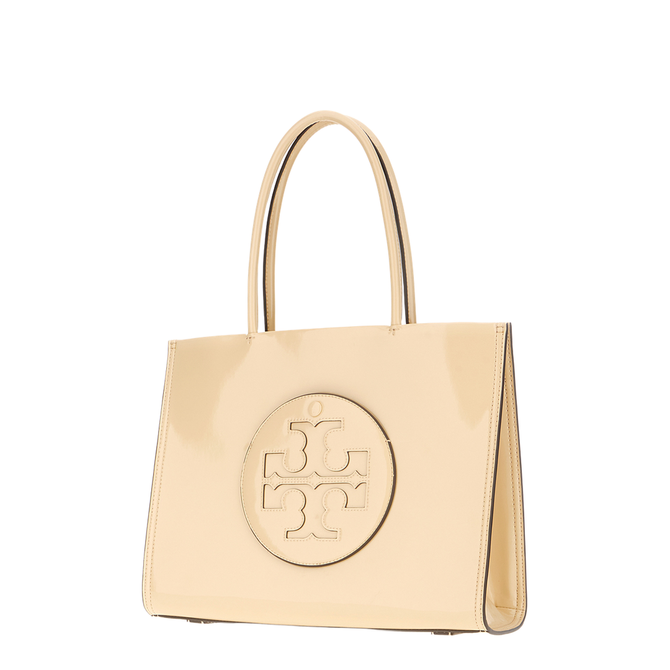 Cream Synthetic Leather Ella Bio Small Shopping Bag