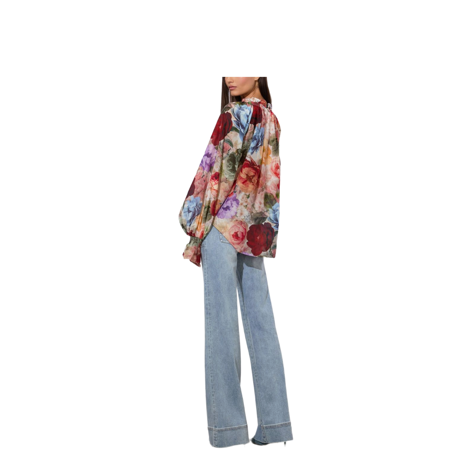 Norah Peasant Blouse In Storm Floral
