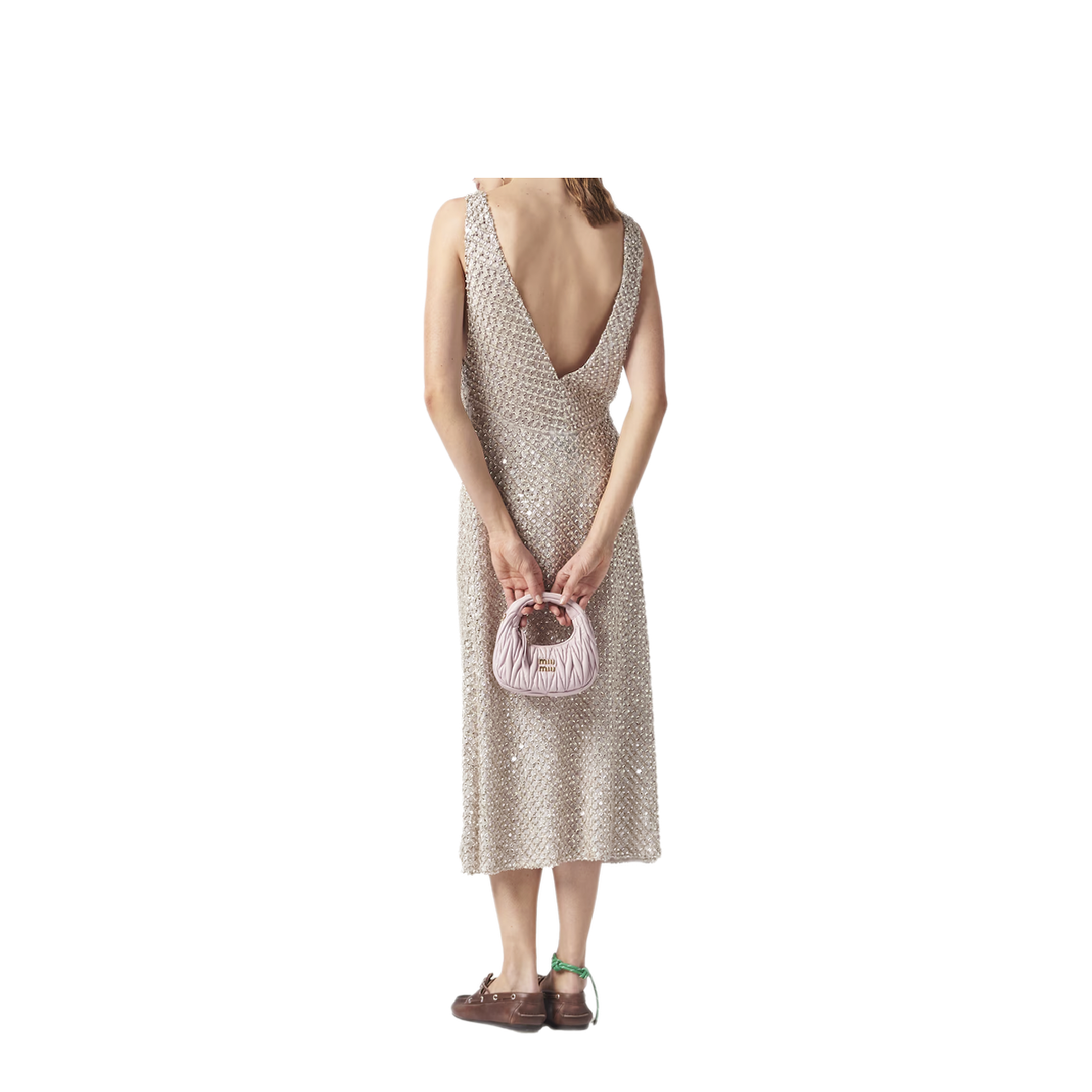 MAYFEYR - Miu Miu - Embroidered Chiffon Dress - MF5438SOOO15D6F0118