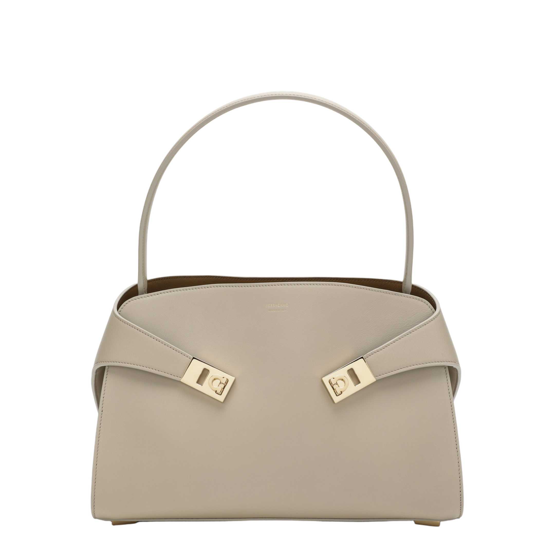 Ivory Hug Soft M Handbag in Leather