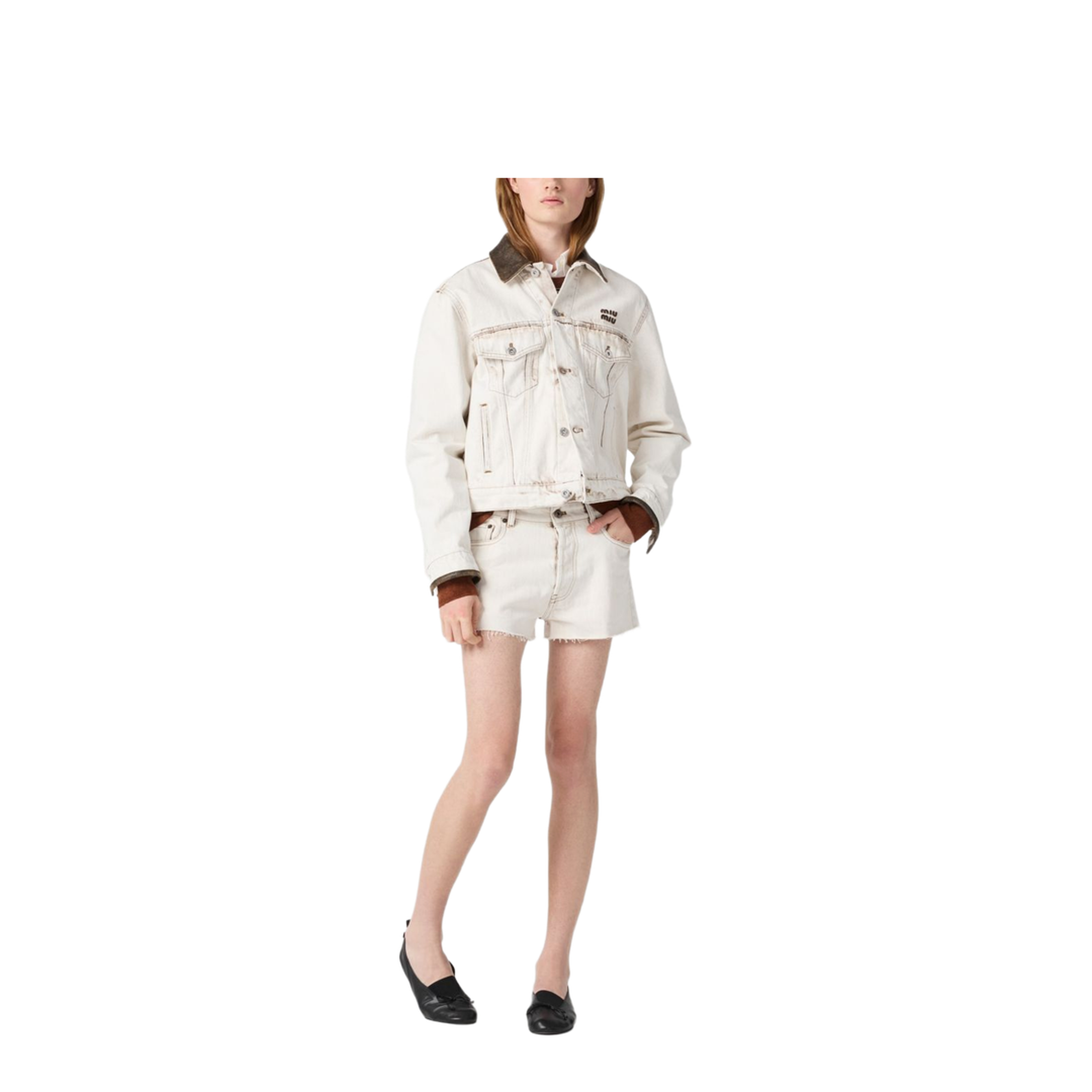 MAYFEYR - Miu Miu - Denim Bomber Jacket - GWB273183TF0009