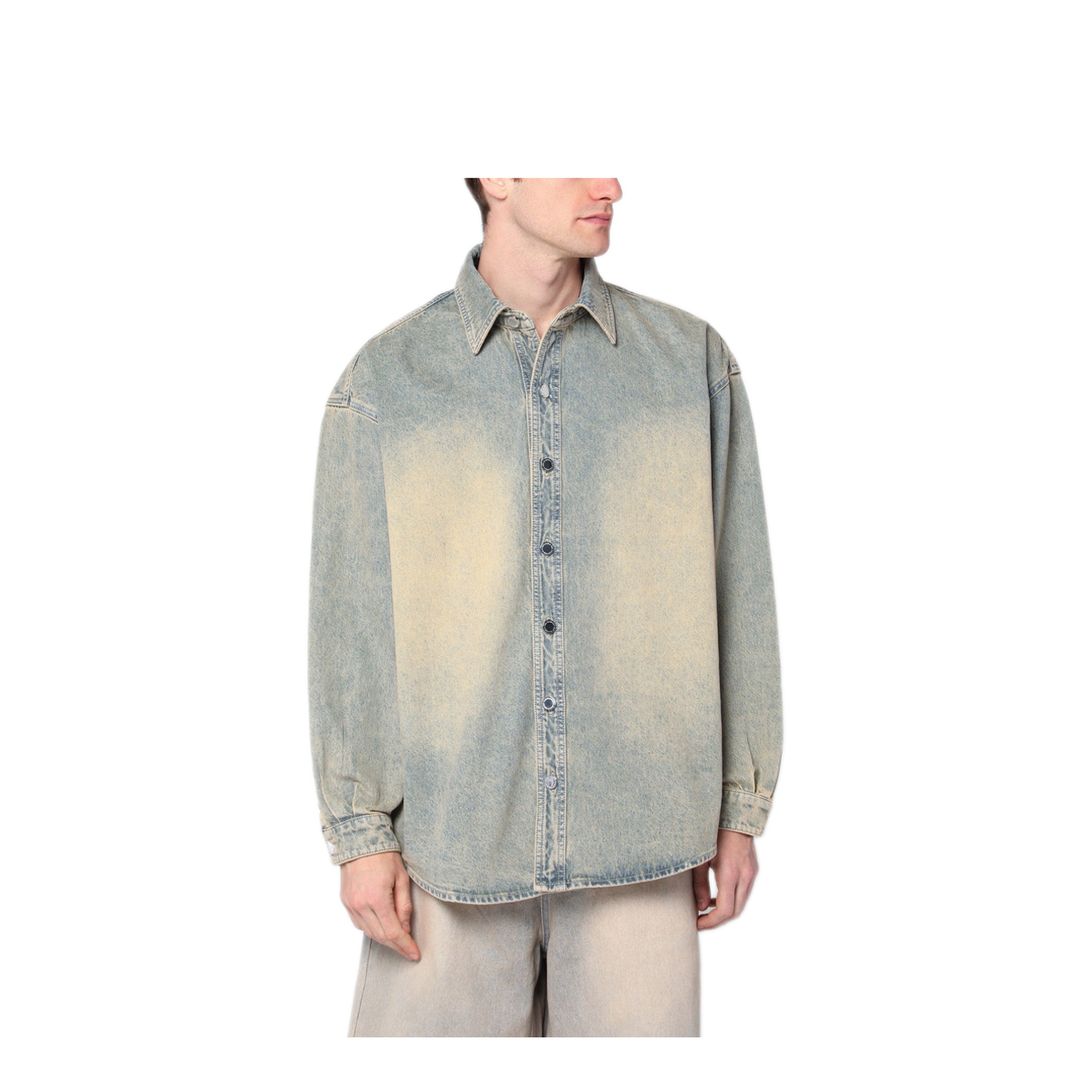 MAYFEYR - New Amsterdam Surf Association - Faded Beige Denim Shirt - 2501020001DEDU
