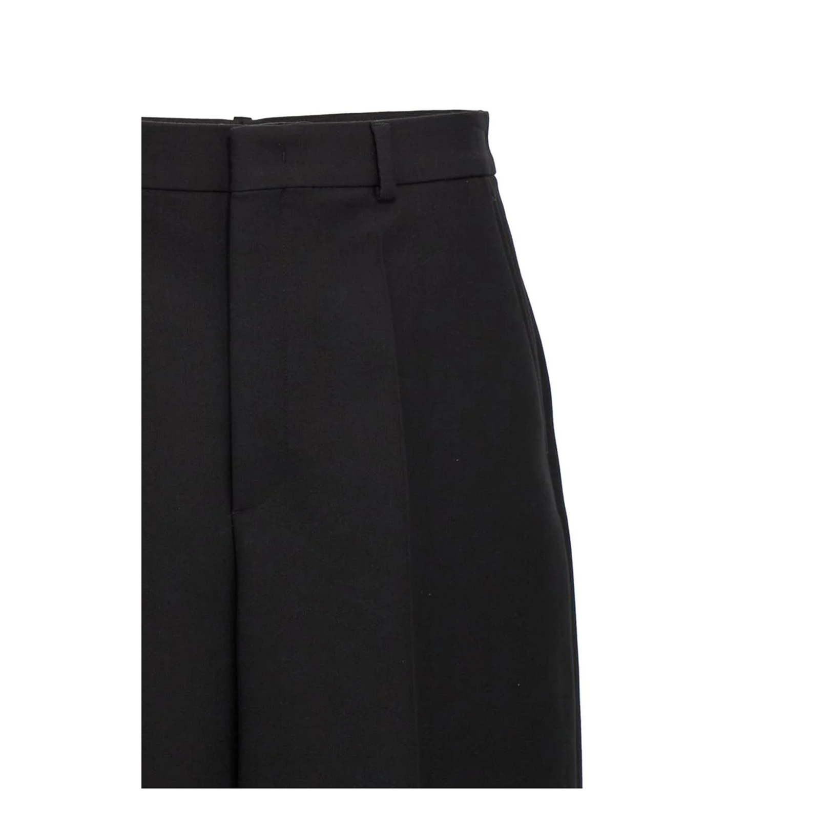 Black Wool Blend Pant