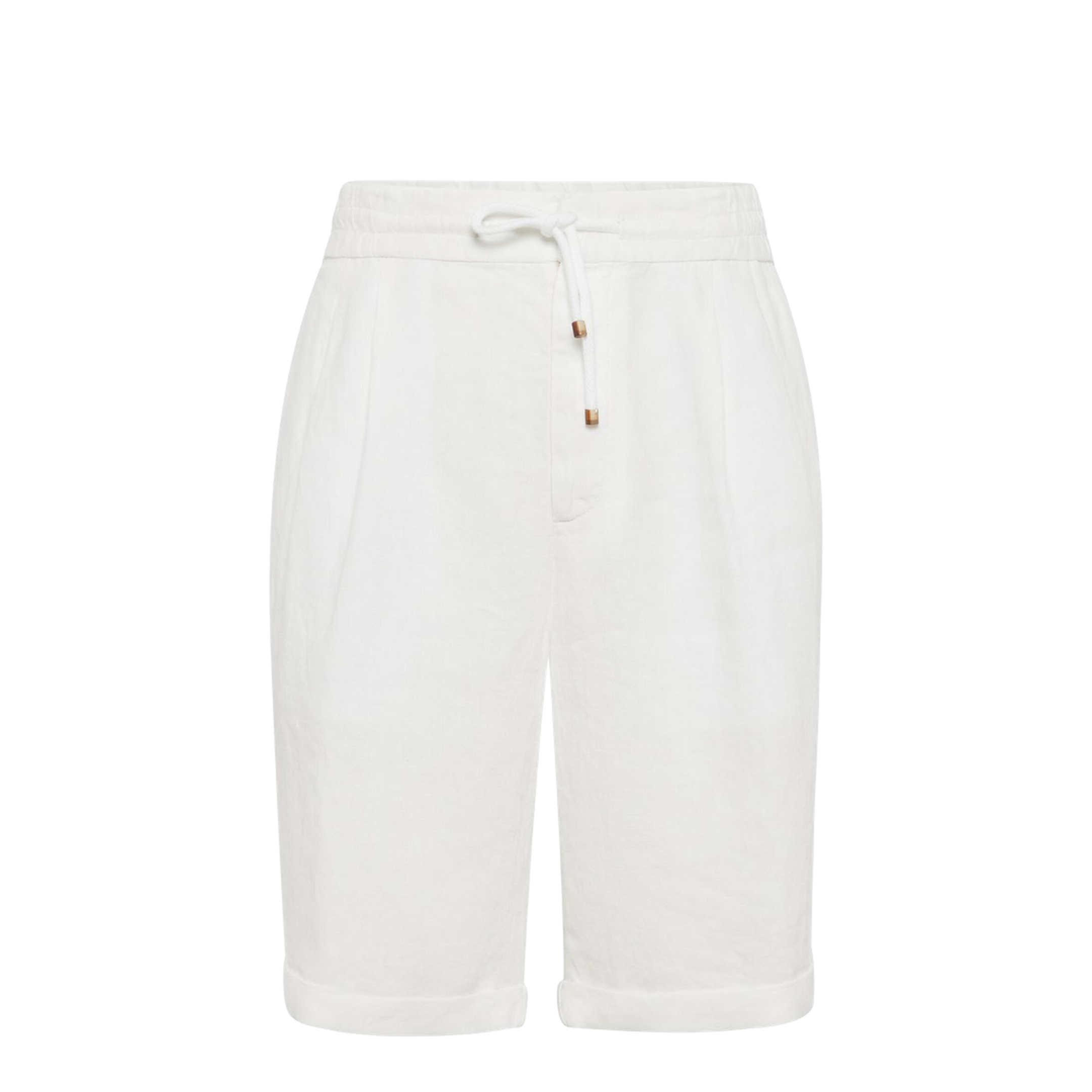 Garment Dyed Linen Gabardine Bermuda Shorts