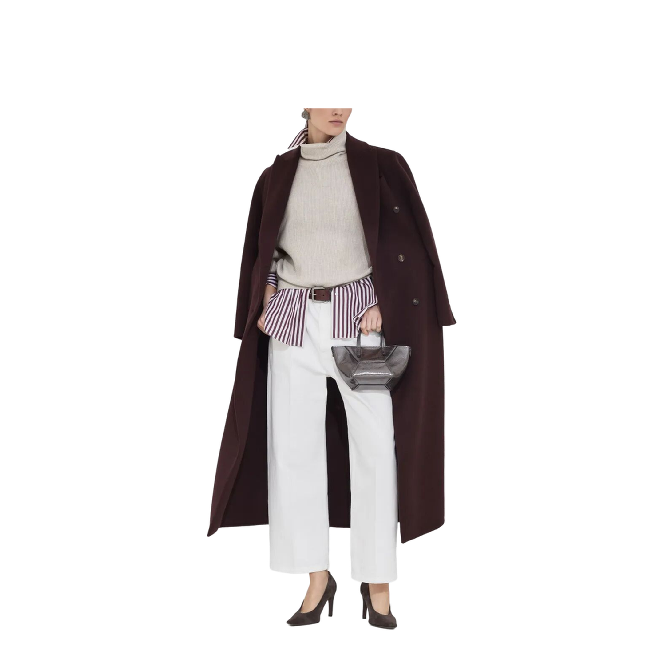MAYFEYR - Brunello Cucinelli - Hand-Crafted Coat In Cashmere Double Beaver Cloth With Monili - MD5039895
