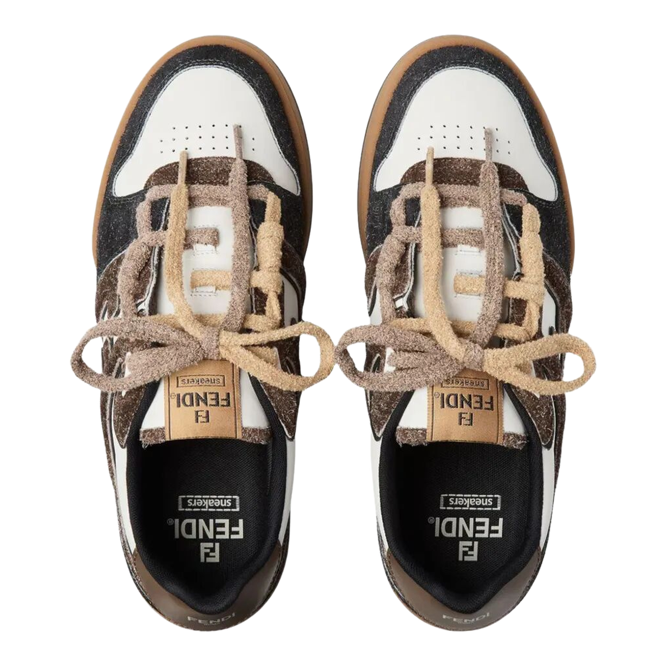MAYFEYR - Fendi - Match Leather And Suede Sneakers - 7E1926AY1P