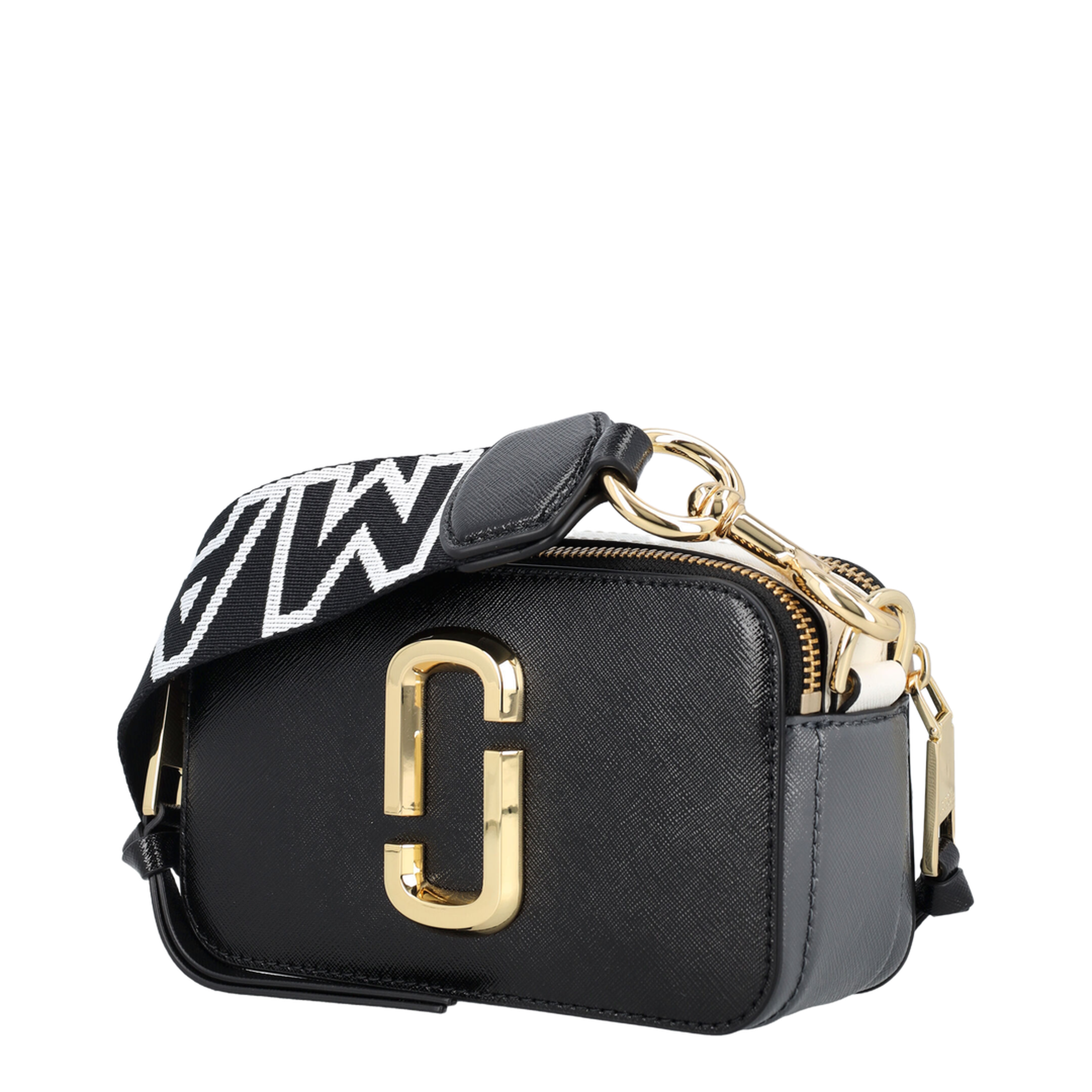 The Snapshot Saffiano Leather Crossbody Bag - BLACK/MULTI