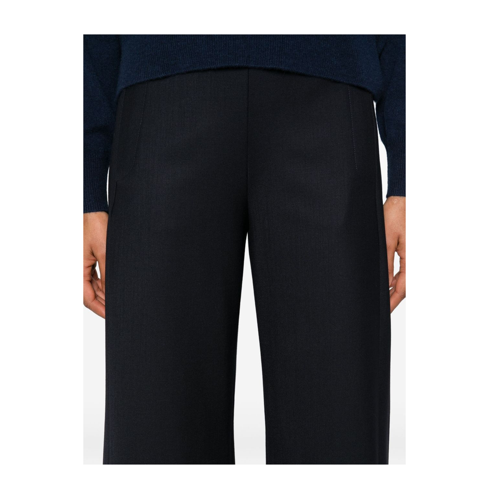 Leather Flared Leg Trousers