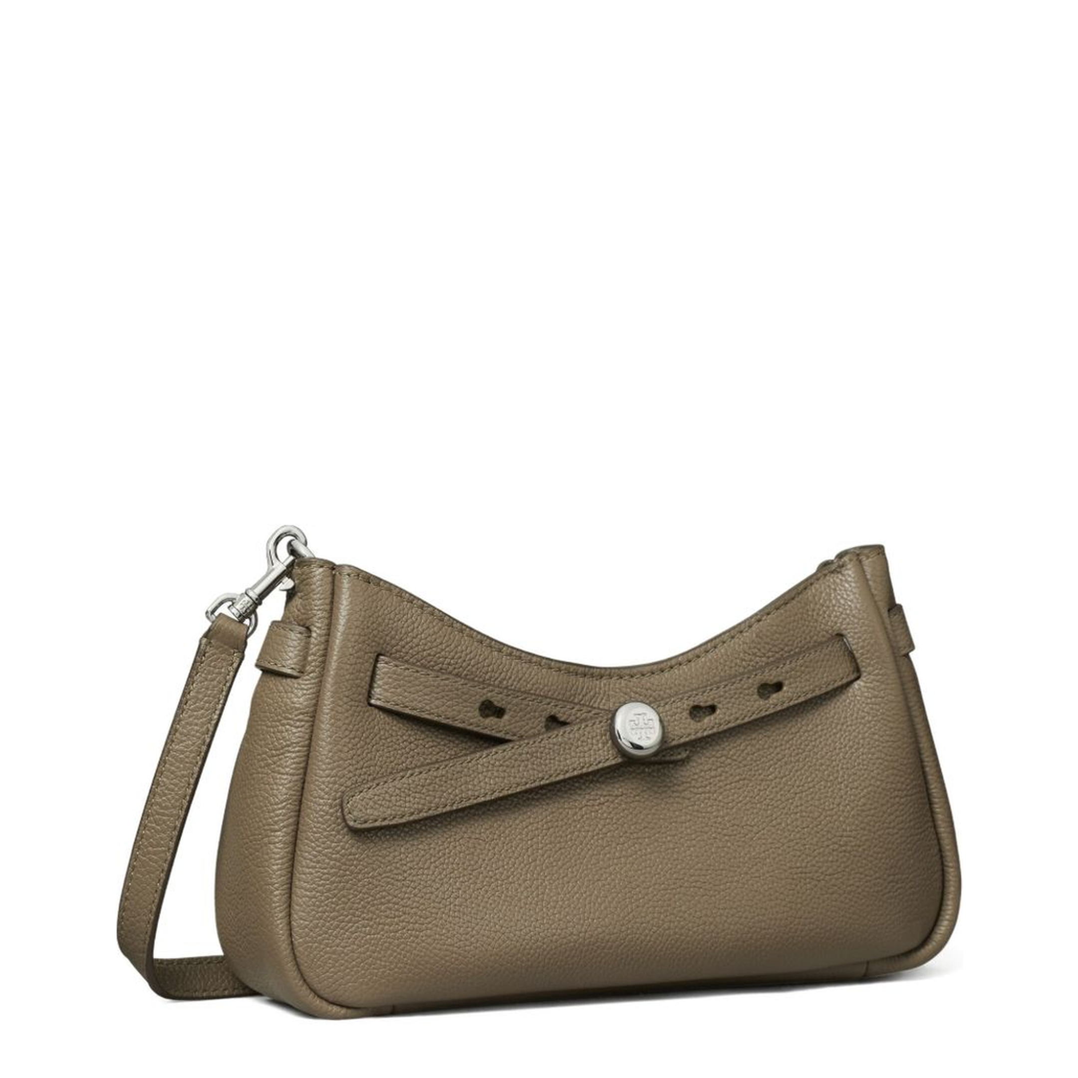 Romy Pebbled Leather Crossbody - Wild Mushroom