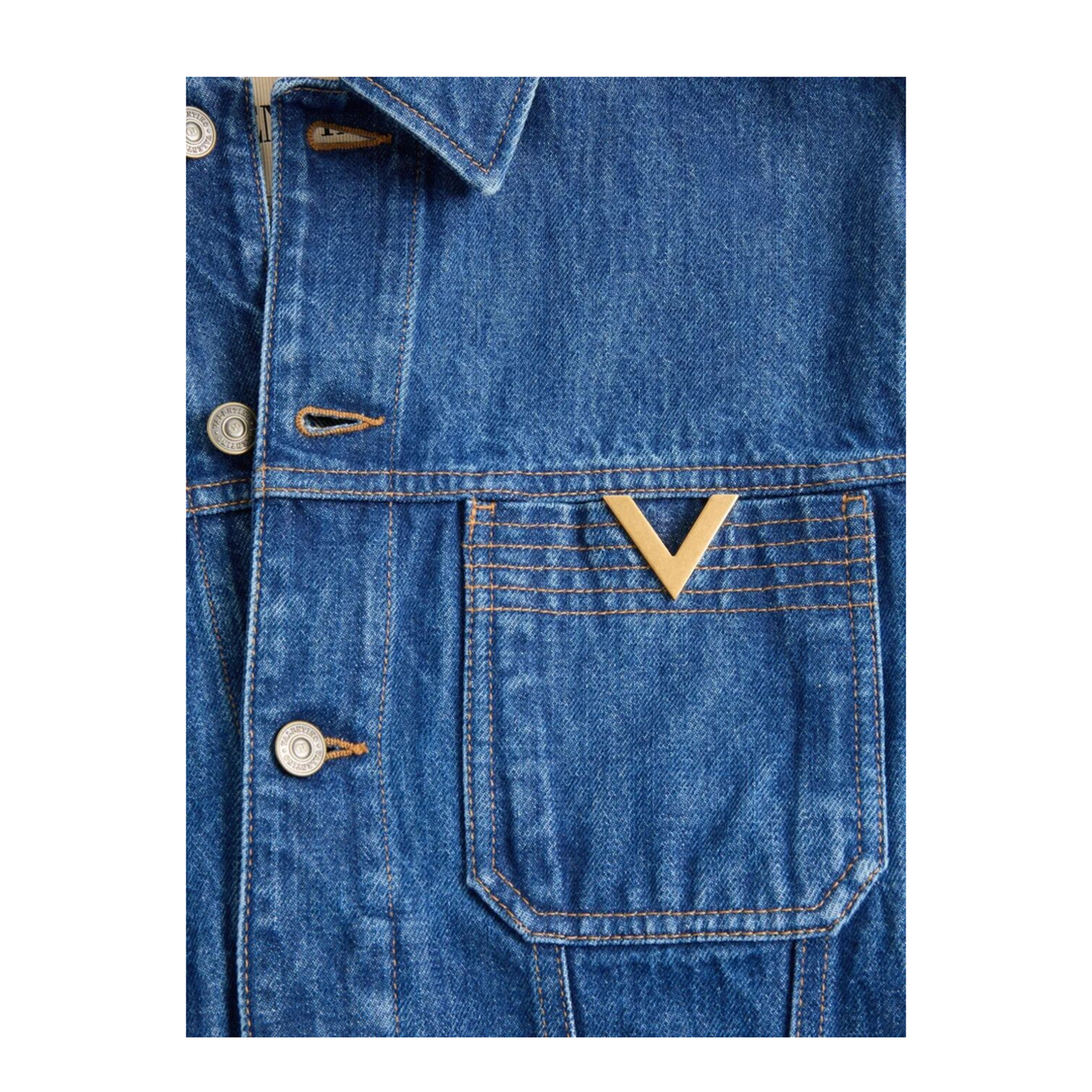 Denim Jacket with Vgold