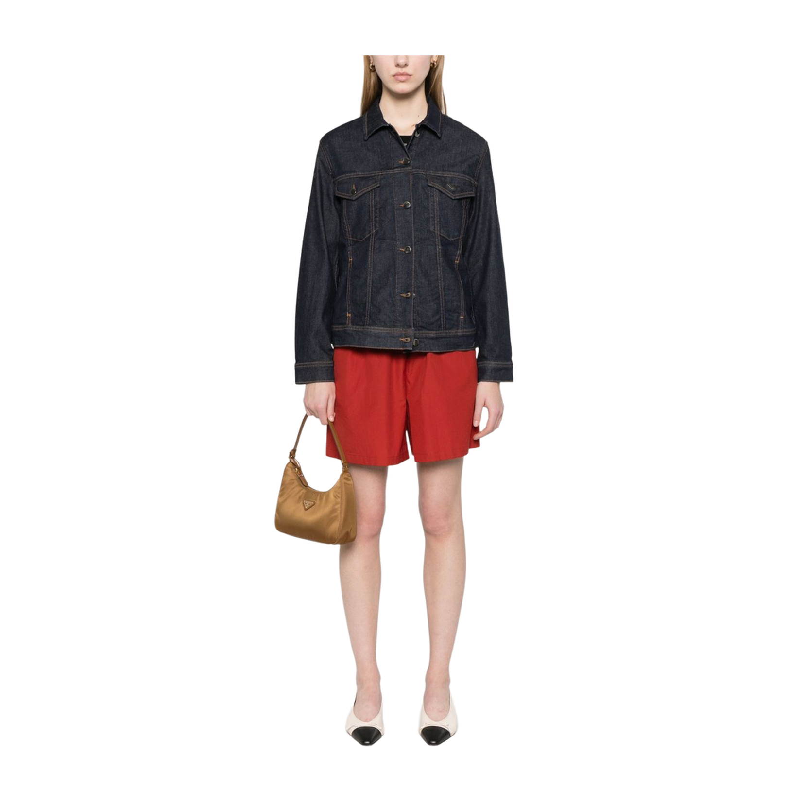 Indigo Blue Front Button Jacket