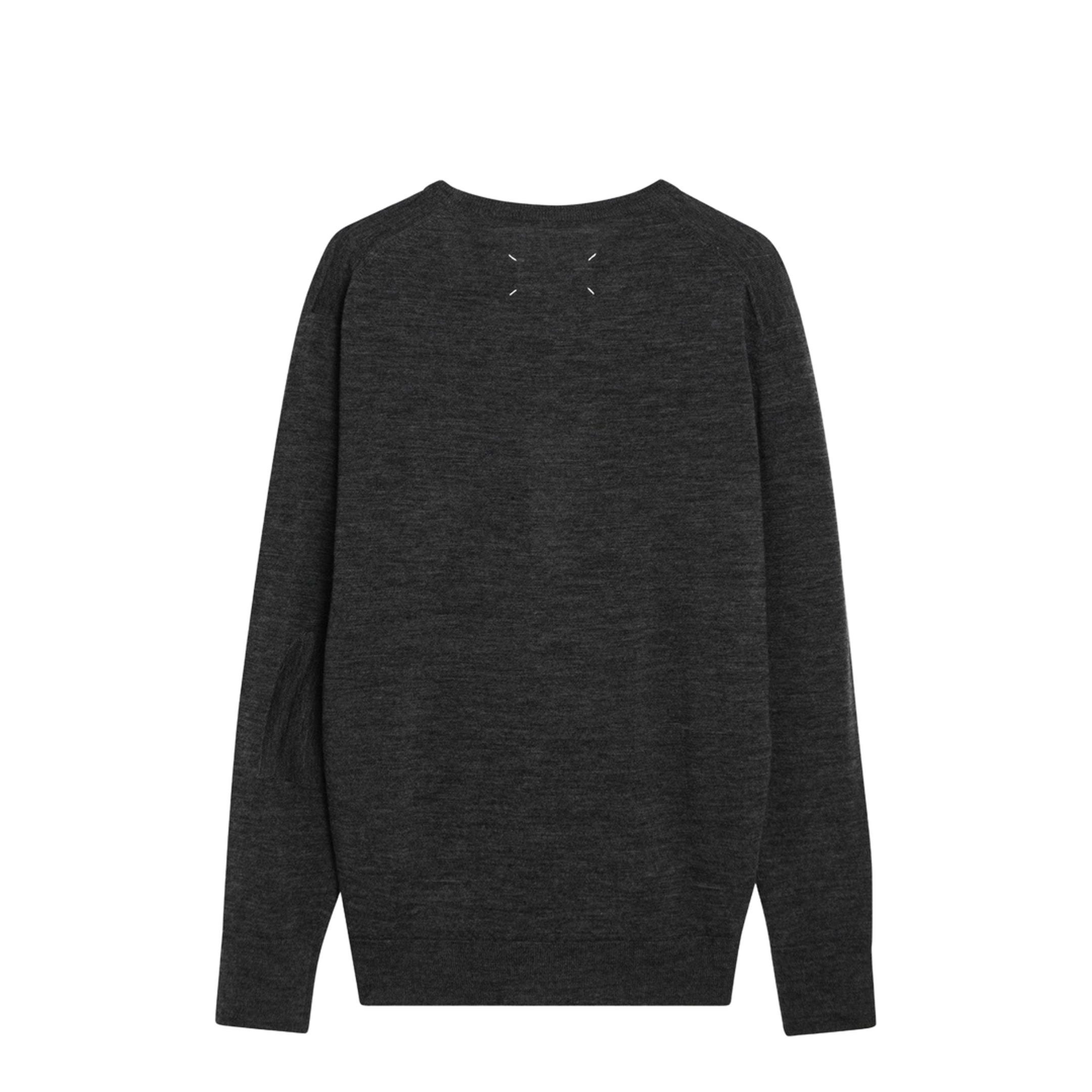 Wool-blend patch sweater