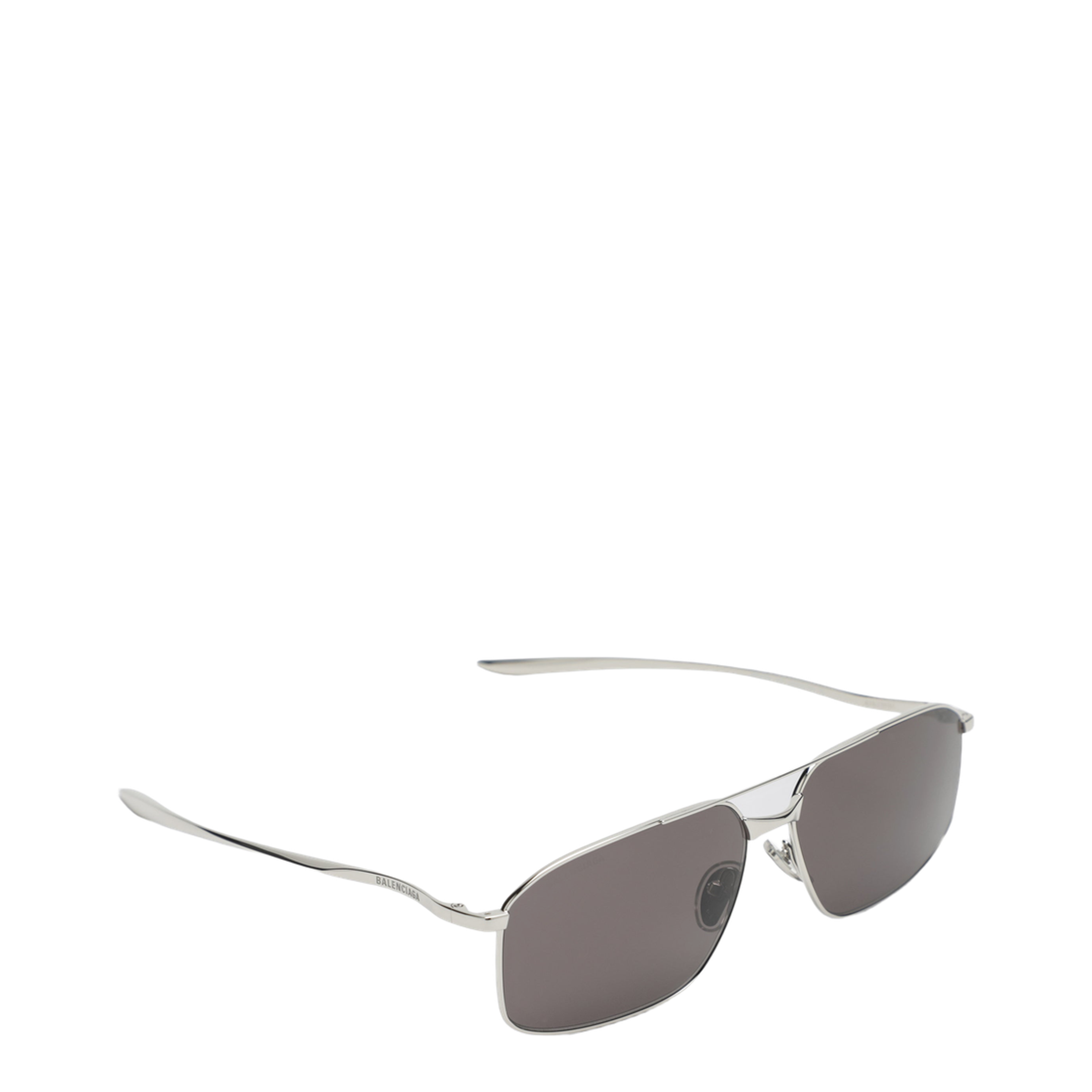 Rectangular Silver/Black Sunglasses