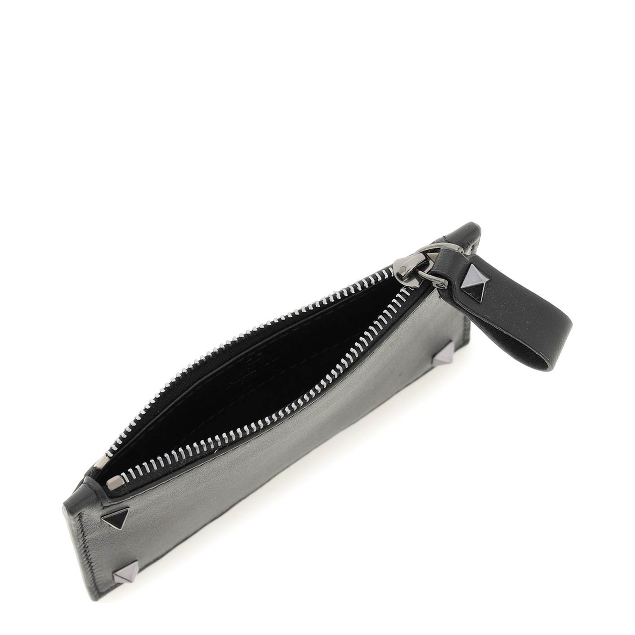MAYFEYR - Valentino - Black Leather Rockstud Card Holder - 2Y2P0540VH30NO