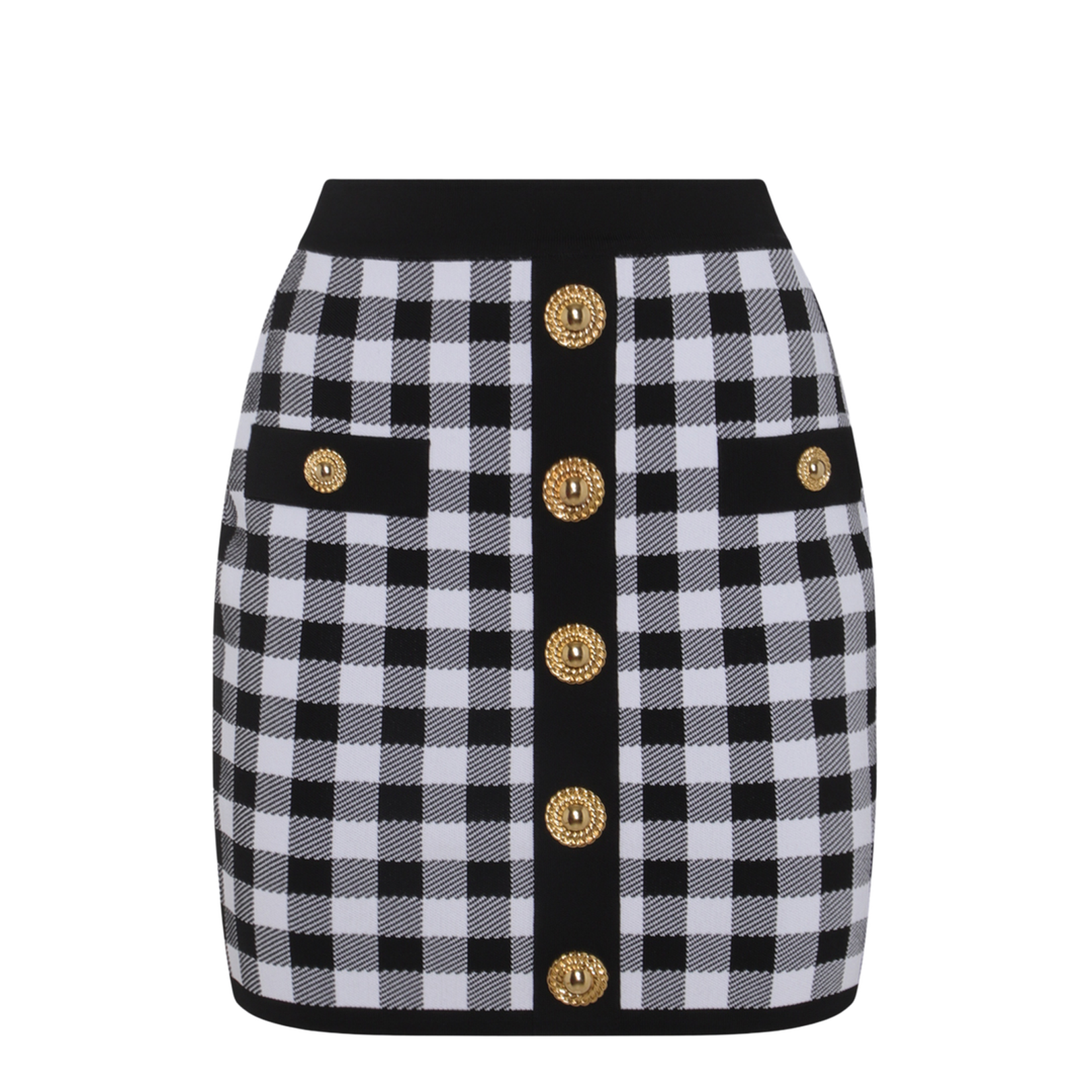 Logo Button Vichy Skirt