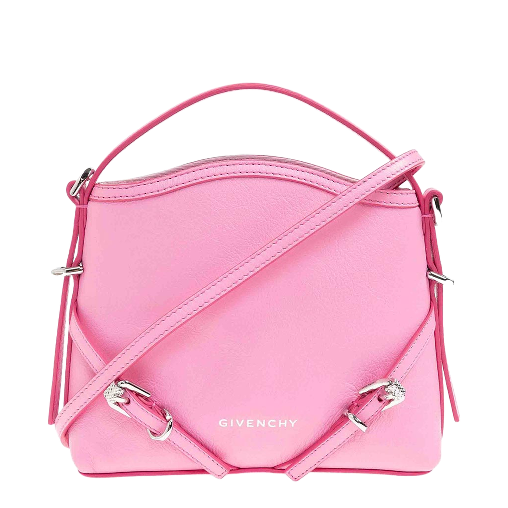 Pink Leather Nano Voyou Handbag