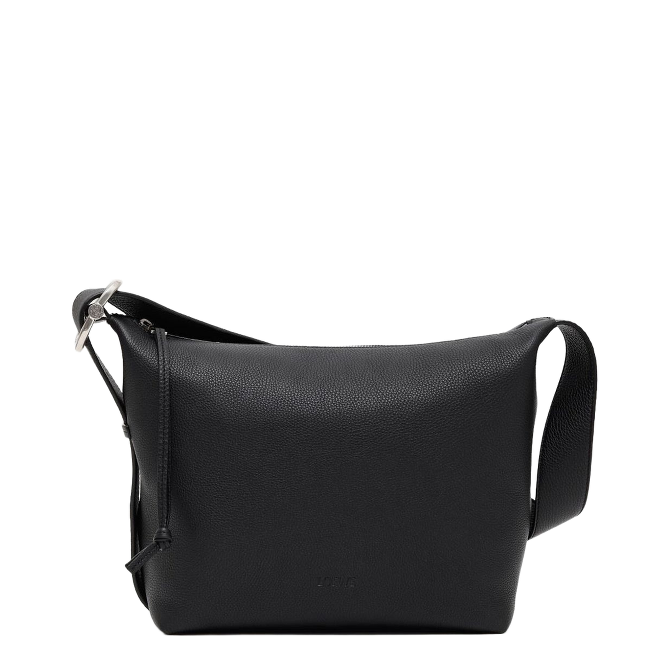 Loop Calfskin Hobo Bag - Black