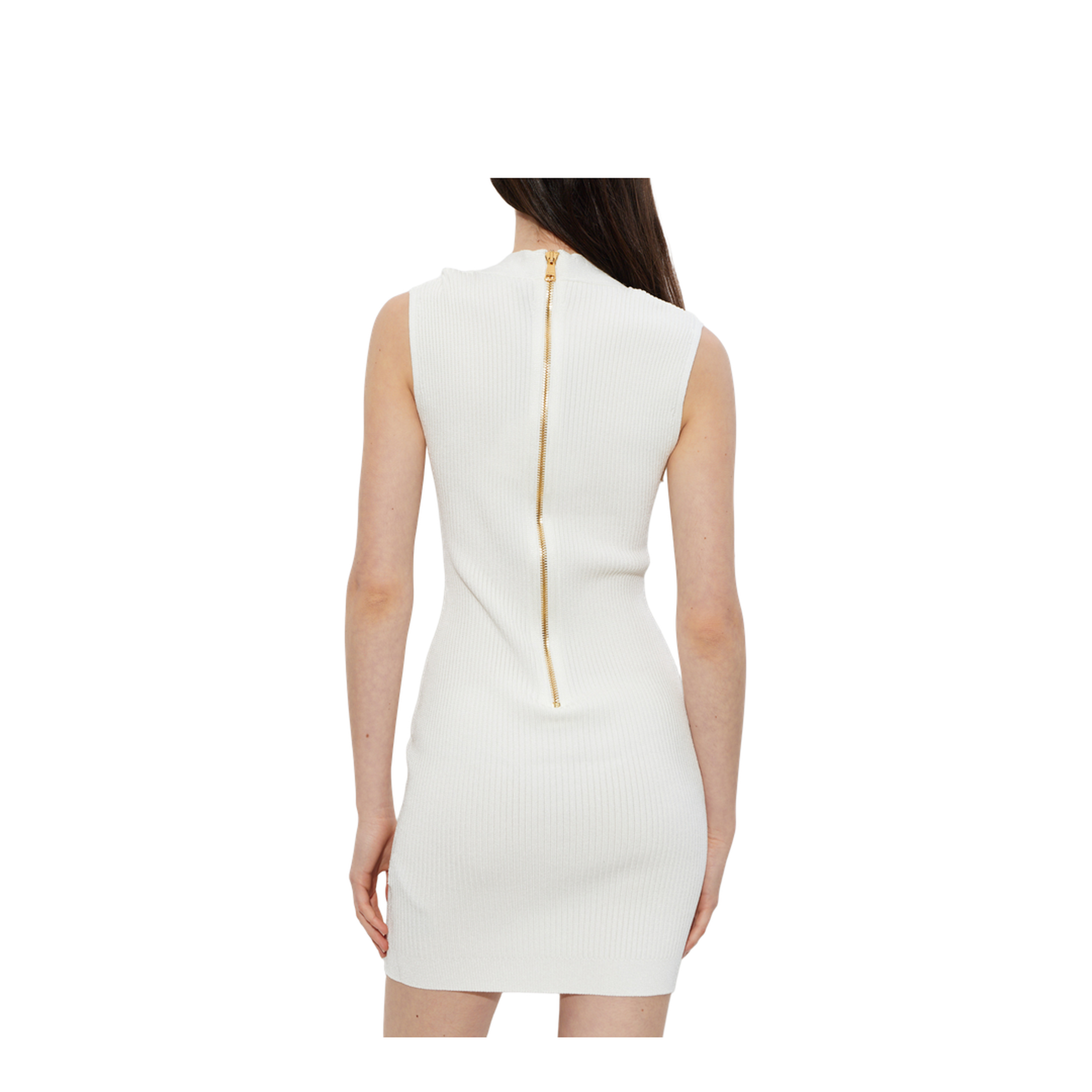 Mini Ribbed Dress White