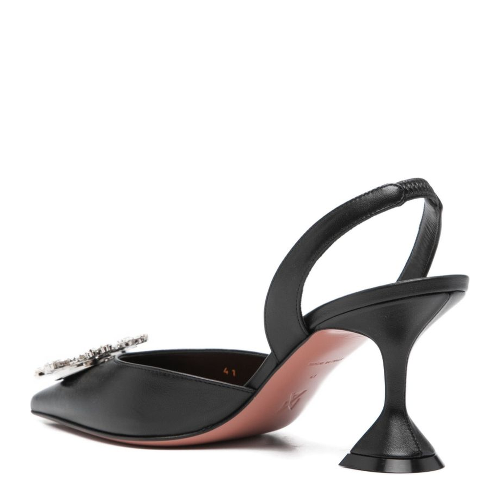 Leather Slingback Pumps Black