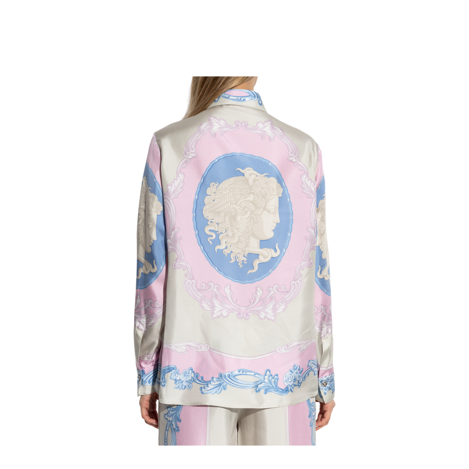 Pink Silk Shirt In Neutral