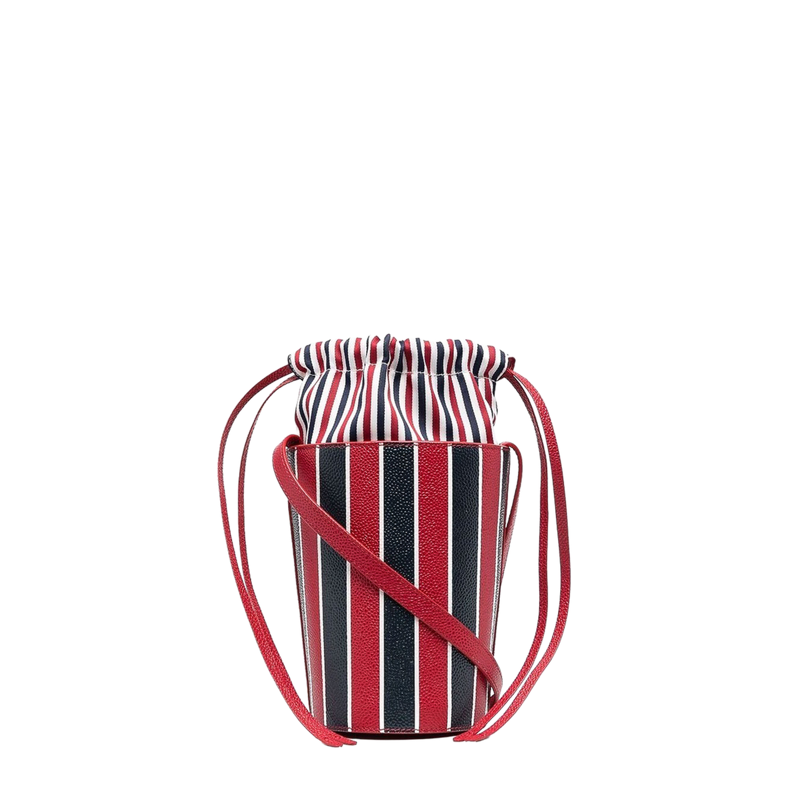Printed Leather Mini Bucket Bag