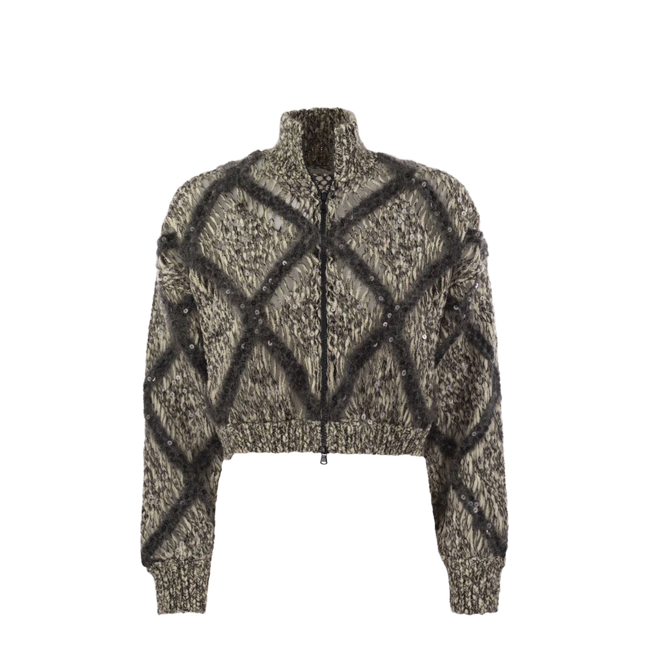 Knitted Wool Blend Cardigan