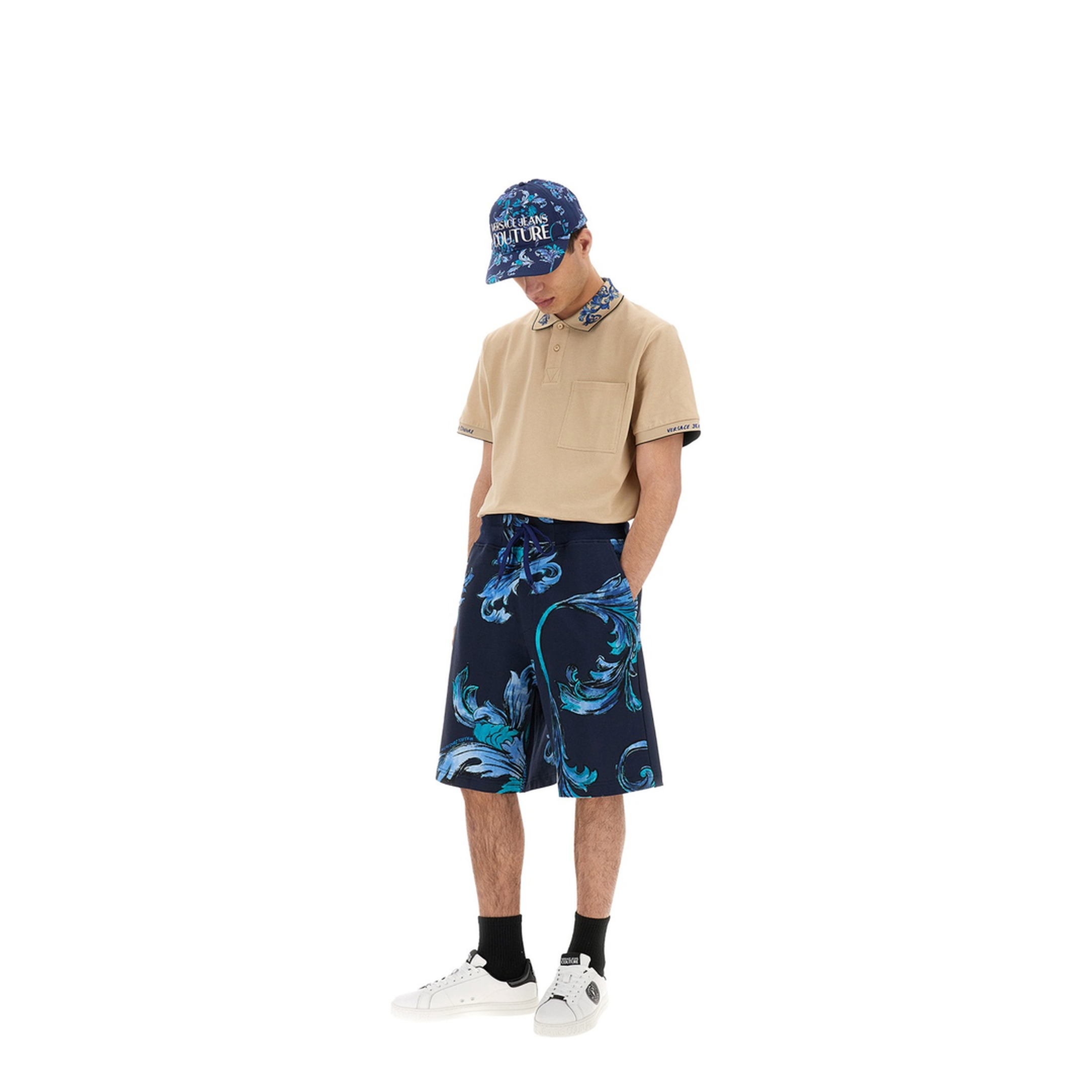 MAYFEYR - VERSACE JEANS COUTURE - Sports Shorts Outline Baroque - 78GAD3B0FS190283