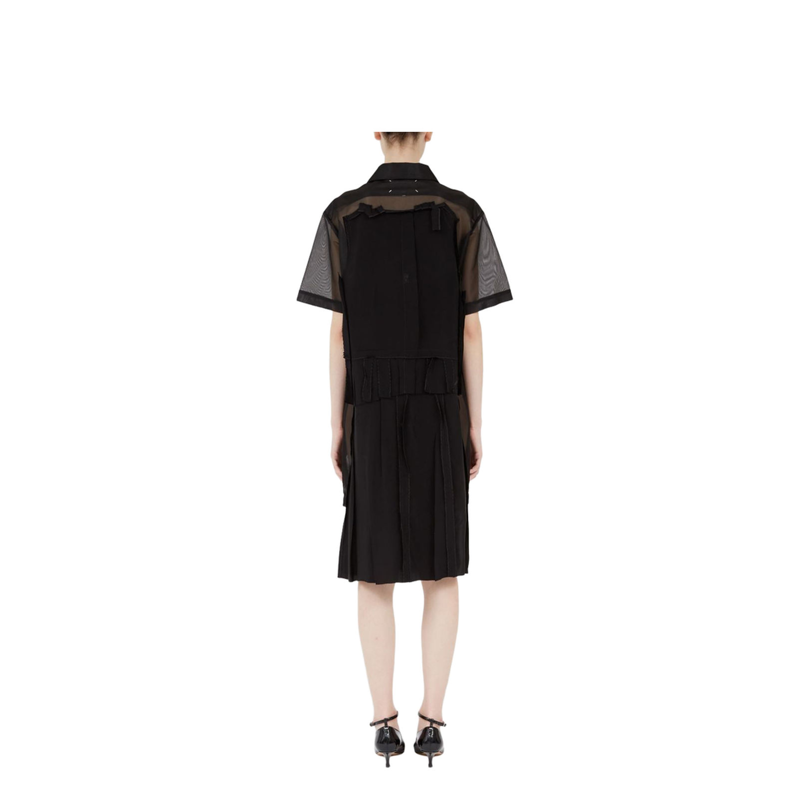 Black Mesh Design Dress