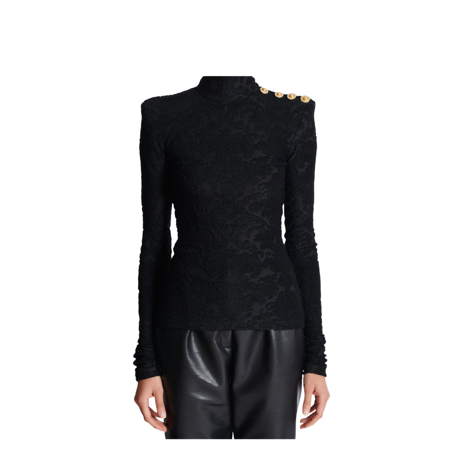 Baroque Pattern Long-Sleeved Top